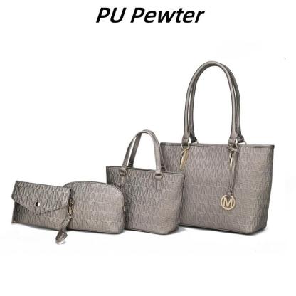 30 Styles Michaethtl Kors Collection Vegan Leather Women's Tote Bag, Small Tote Handbag, Pouch Purse & Wristlet Wallet Bag 4 pcs set