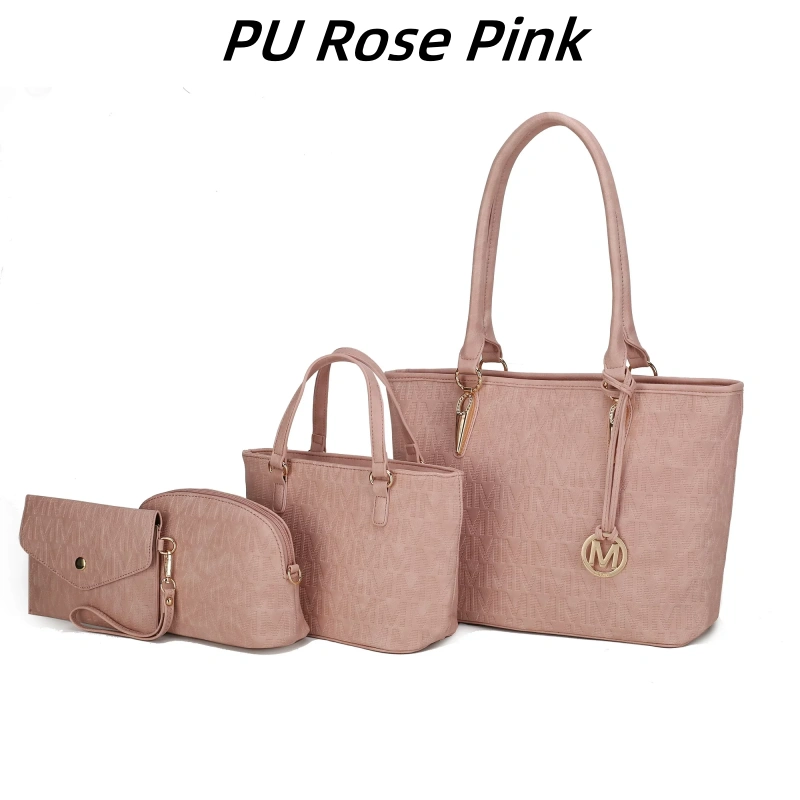 30 Styles Michaethtl Kors Collection Vegan Leather Women's Tote Bag, Small Tote Handbag, Pouch Purse & Wristlet Wallet Bag 4 pcs set