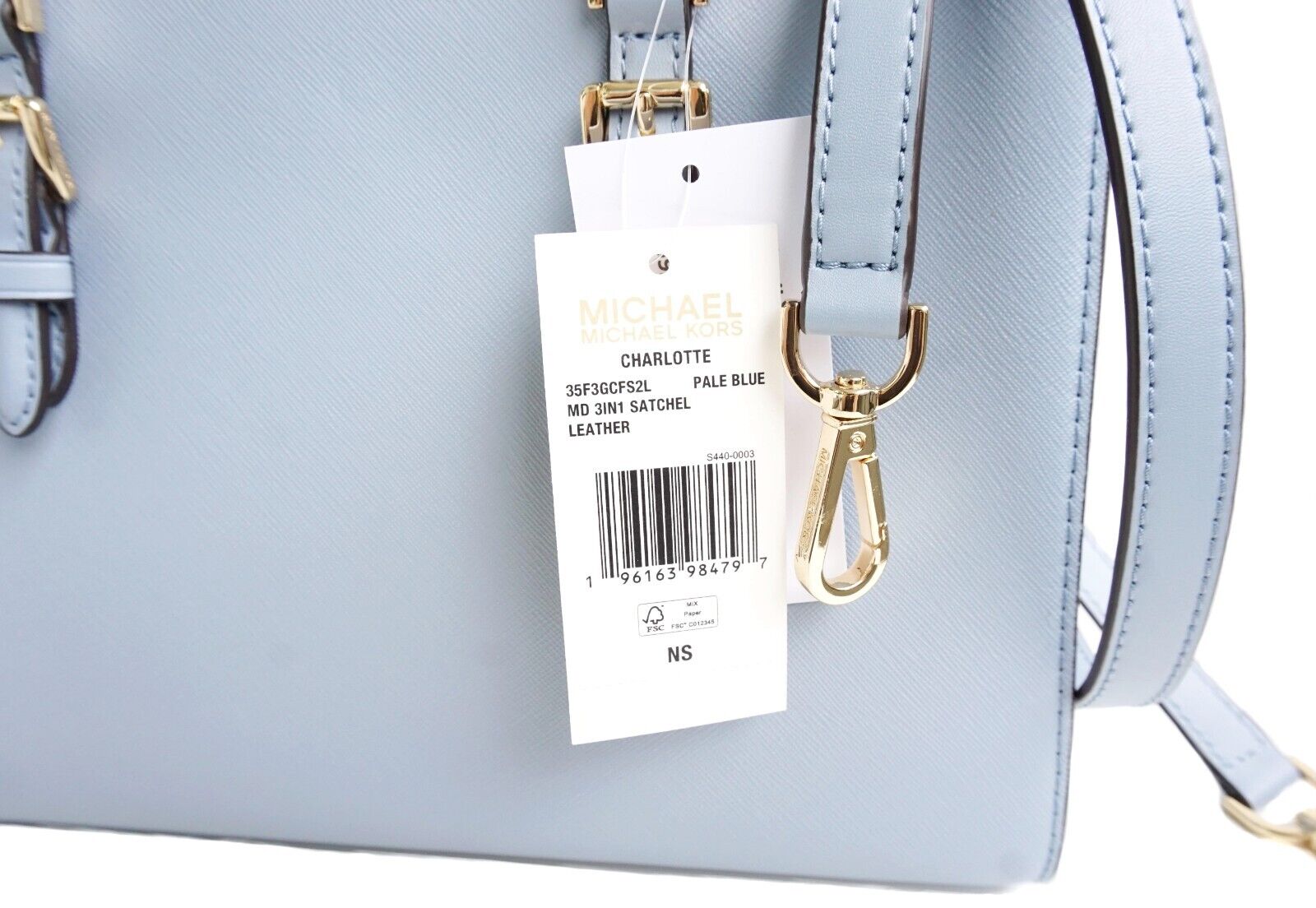 Michthtael Kors Charlotte LG Tote 3 IN1 leather shoulder bag + new