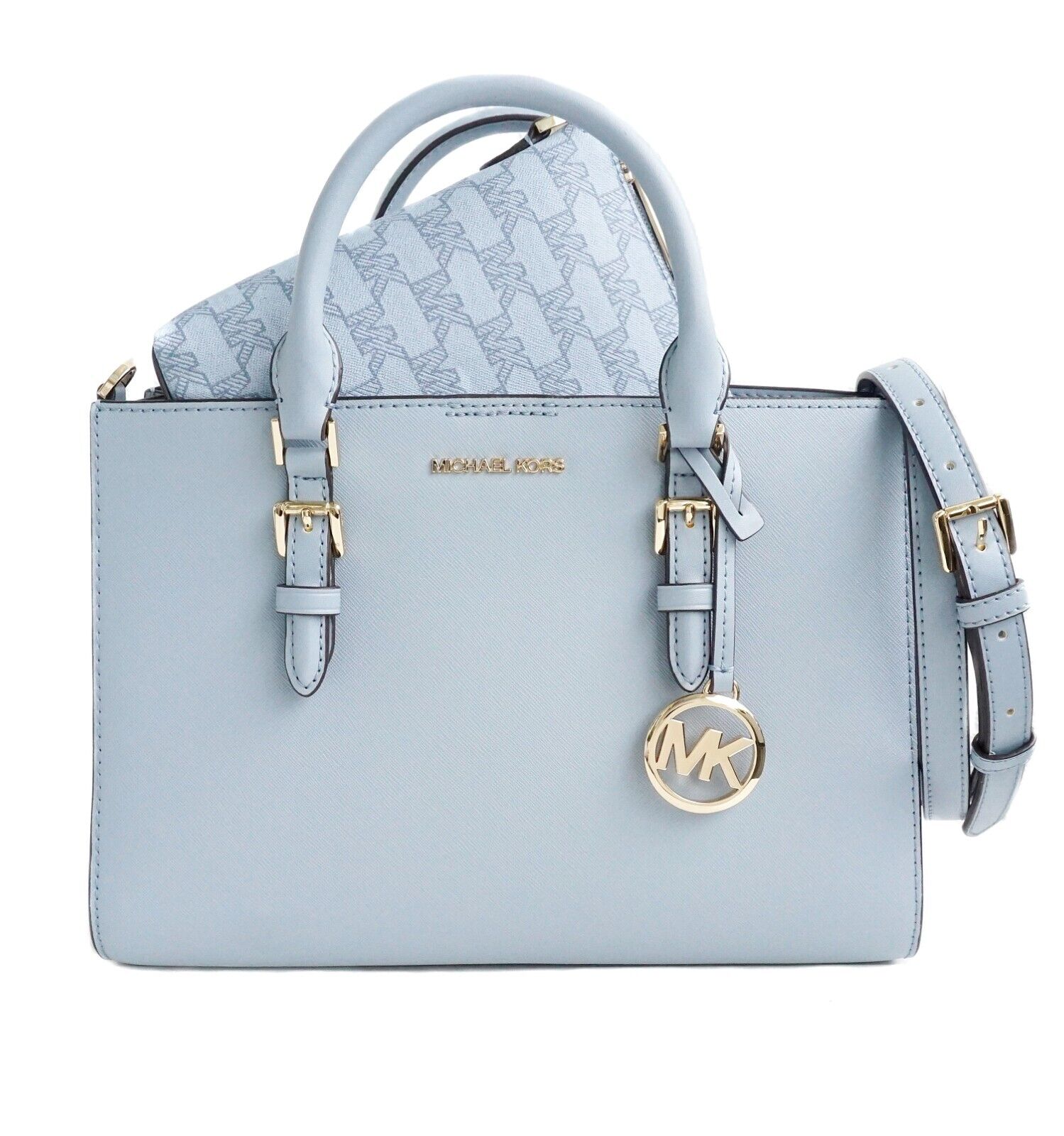 Michthtael Kors Charlotte LG Tote 3 IN1 leather shoulder bag + new