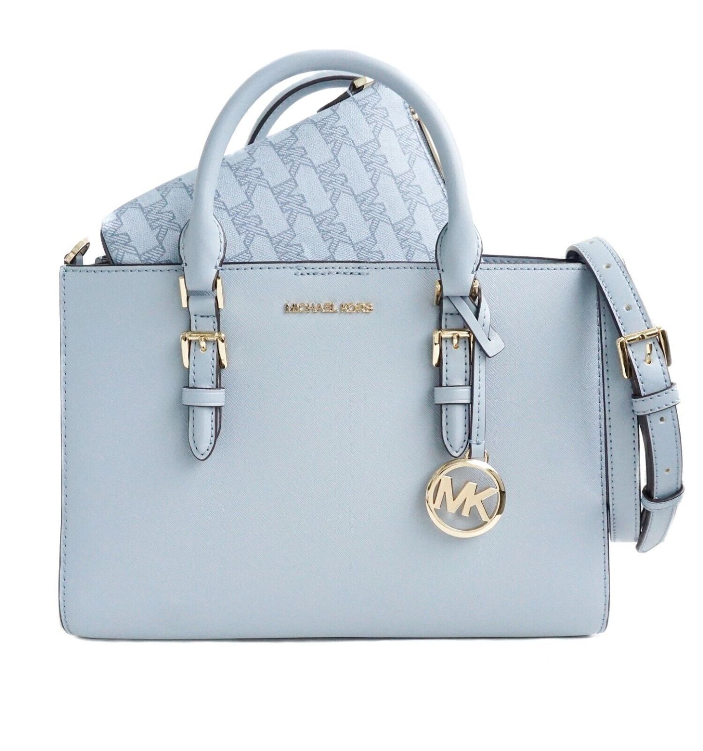 Michthtael Kors Charlotte LG Tote 3 IN1 leather shoulder bag + new