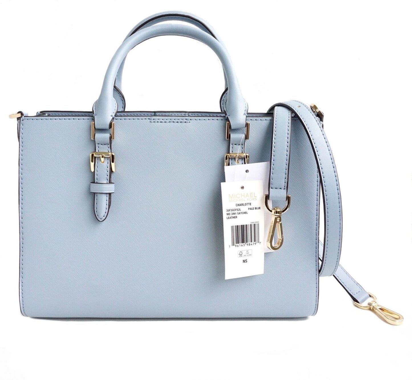 Michthtael Kors Charlotte LG Tote 3 IN1 leather shoulder bag + new