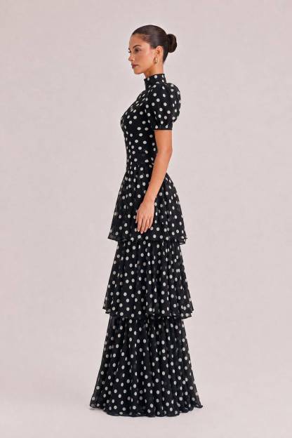 Retro Princess Multi-Layer Maxi Cake Dress