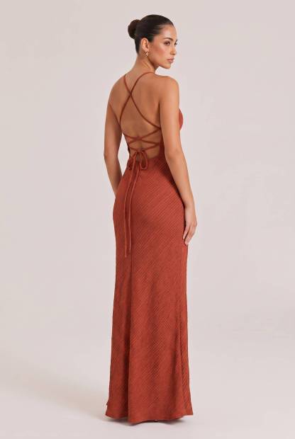 Elegant Sexy Backless Lace-Up Party Maxi Dress