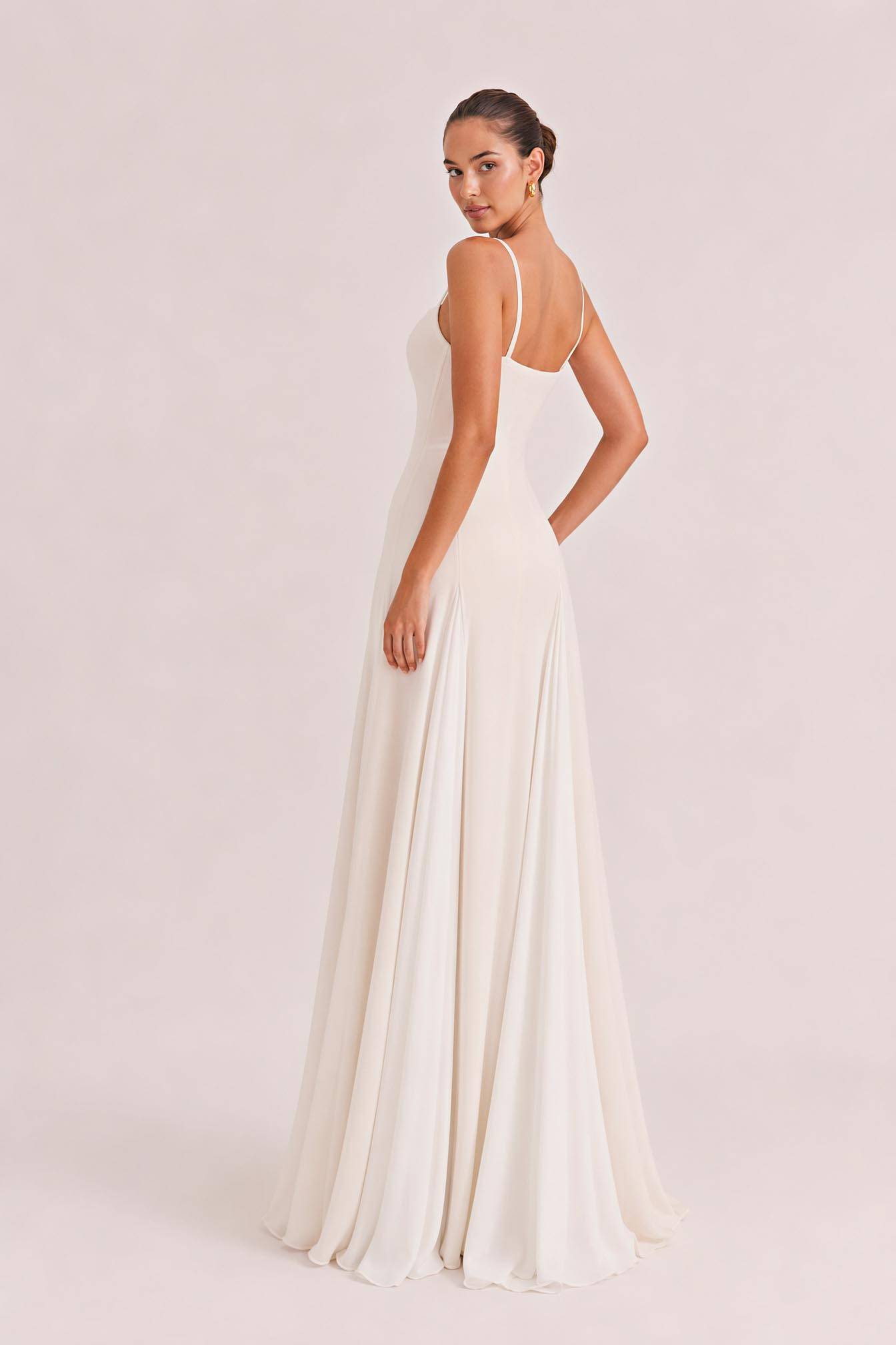 Elegance Panelled Tulle A-line Slip Maxi Dress