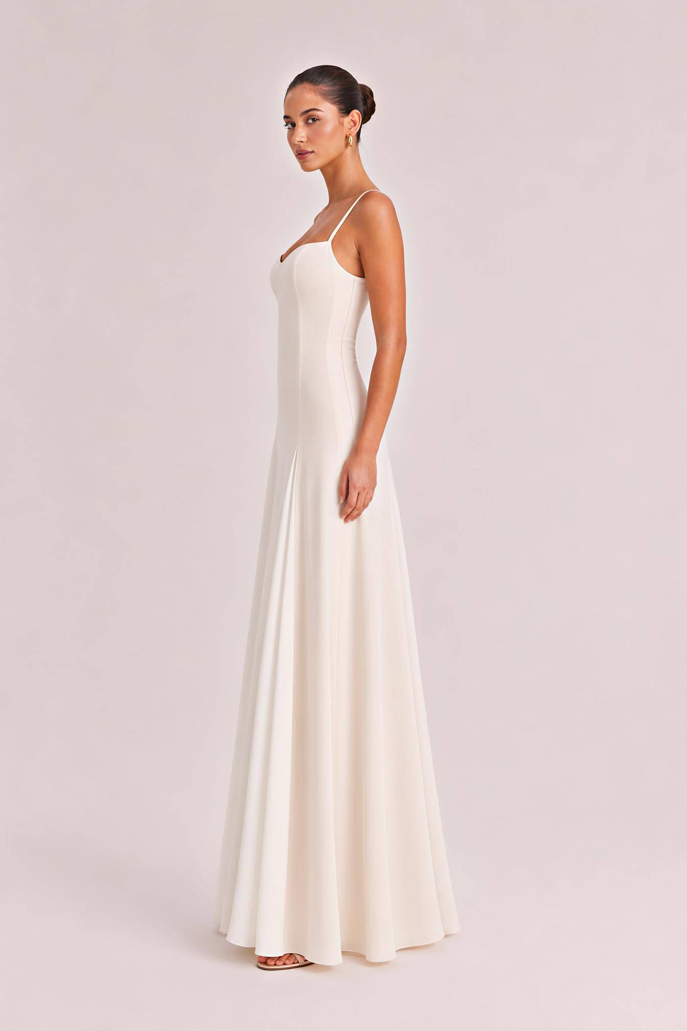 Elegance Panelled Tulle A-line Slip Maxi Dress
