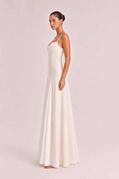 Elegance Panelled Tulle A-line Slip Maxi Dress