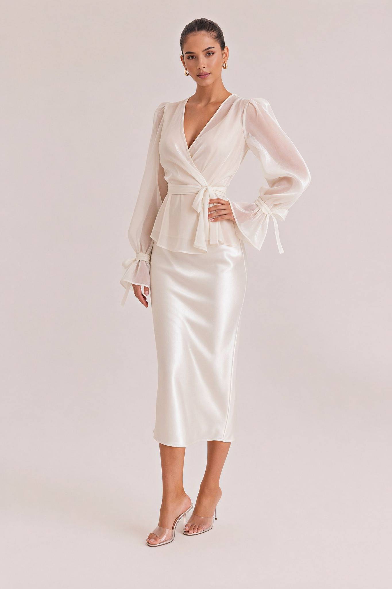 Tulle Shirt Sling Dress And Belt Set