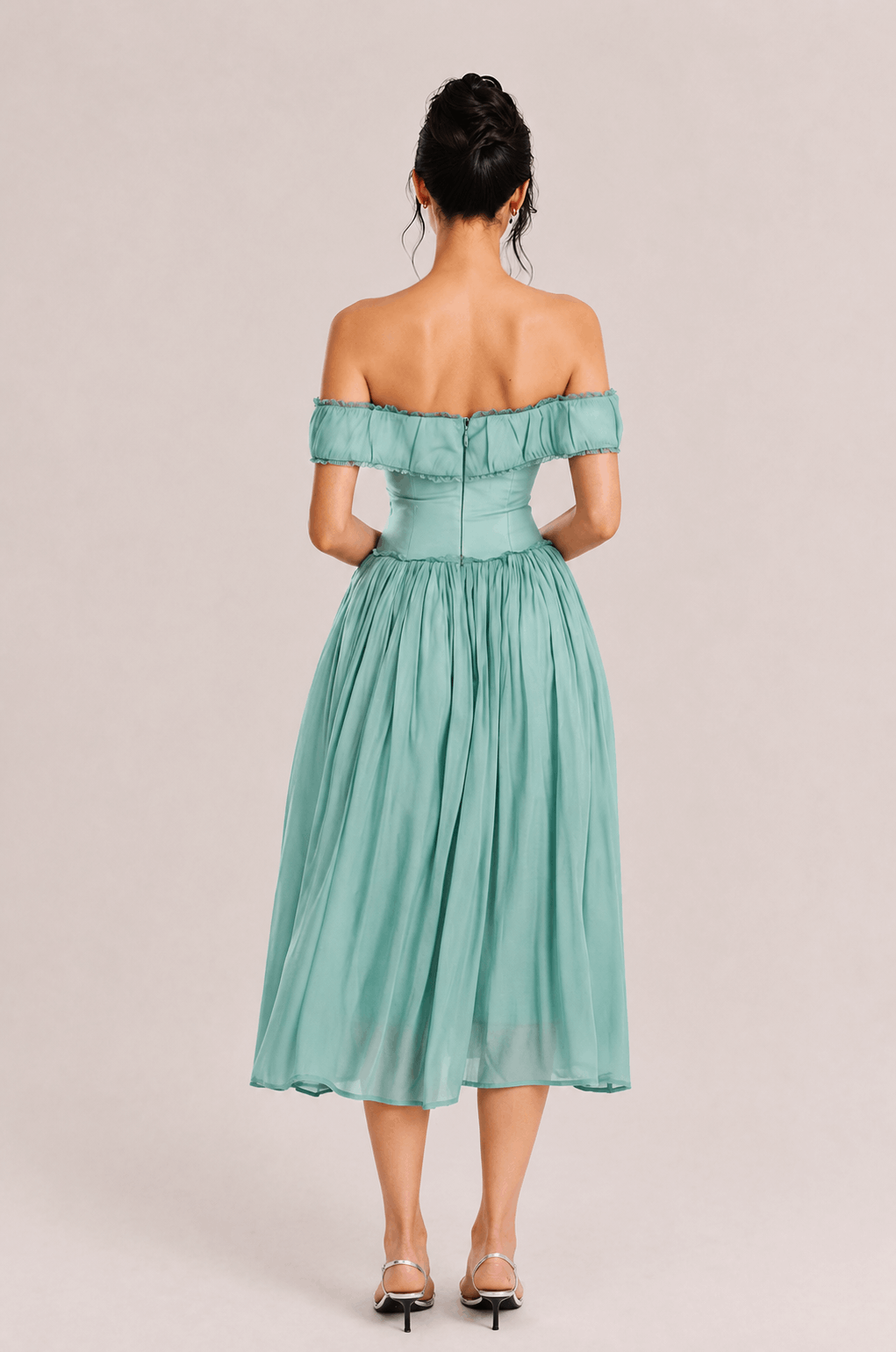 Elegant Sexy Off-the-shoulder Bodycon Midi Dress
