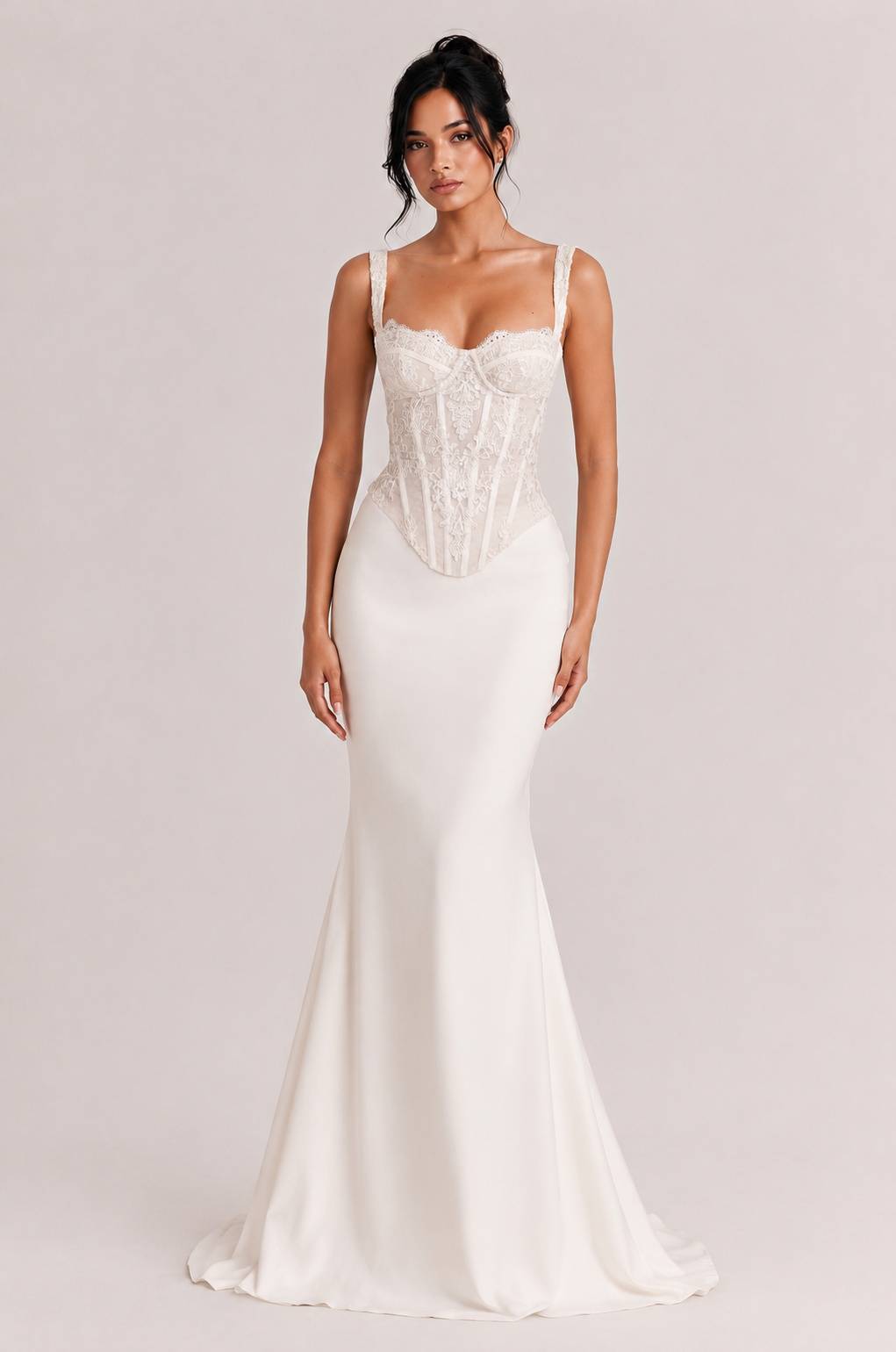 Elegant Lace Corset Top & Mermaid Skirt Two-Piece Set