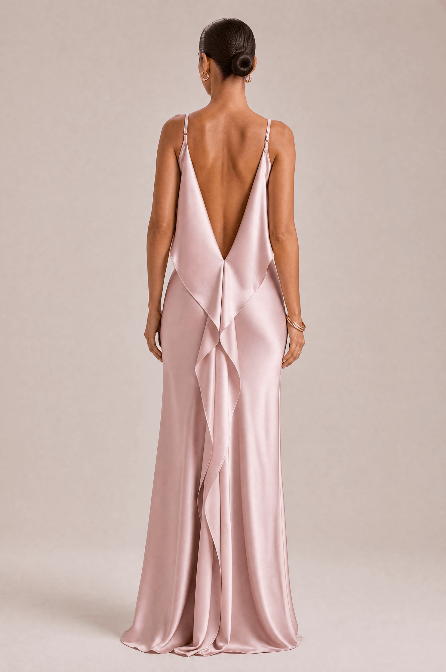 Sexy Elegant Satin Side High Slit Maxi Dress