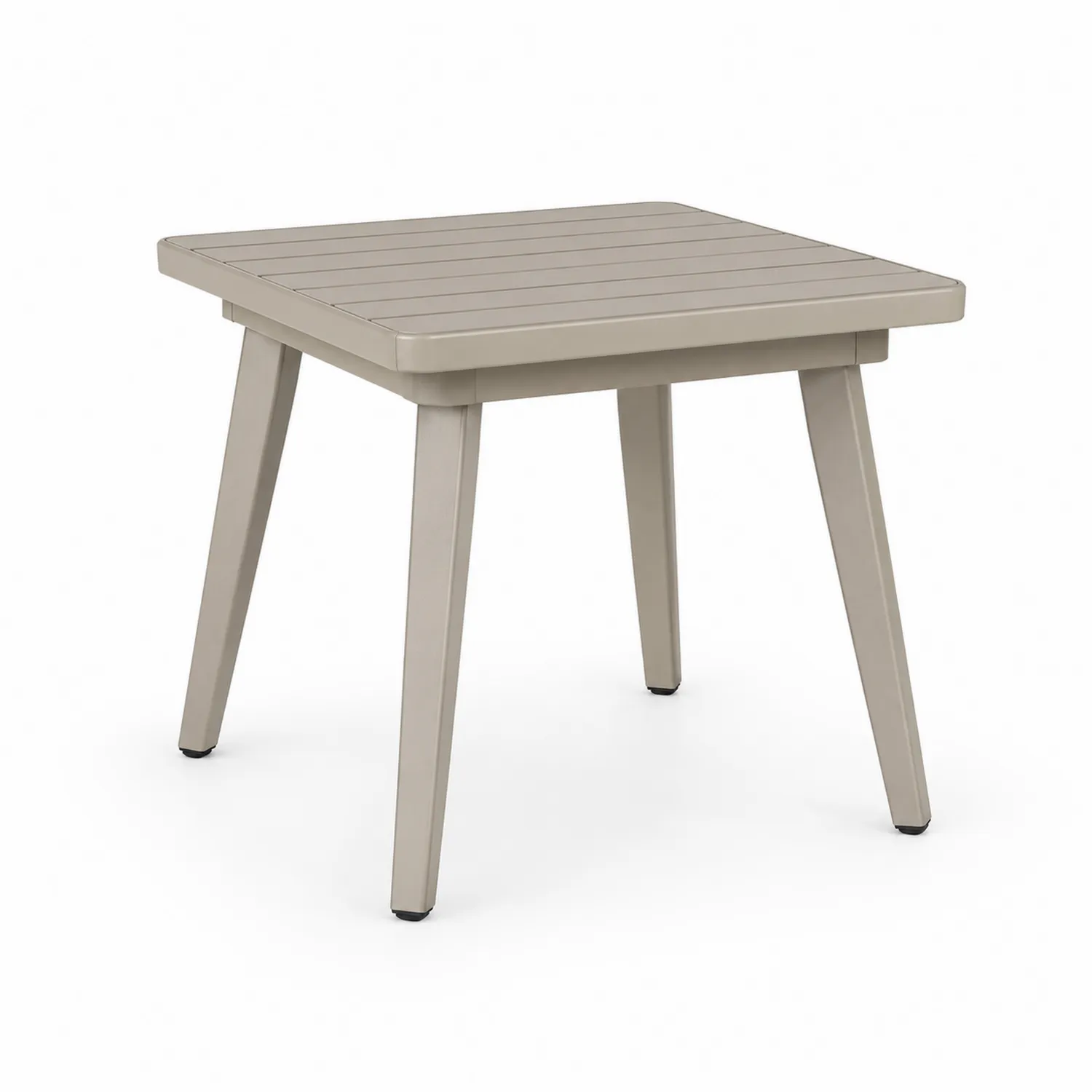 Mesa auxiliar de plástico para exterior 50x50x45 cm Beige