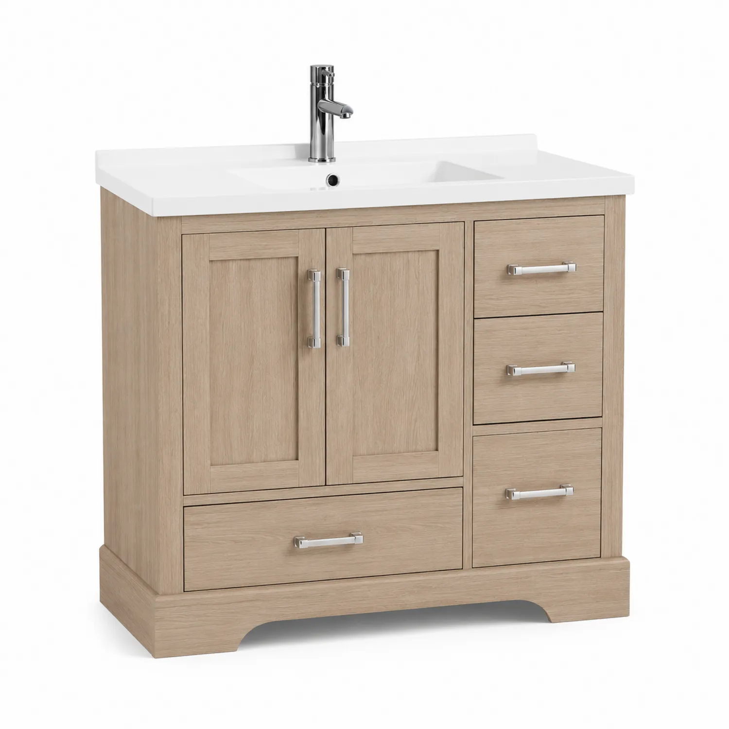 Mueble de baño MDF con Lavabo de Cerámica Blanco