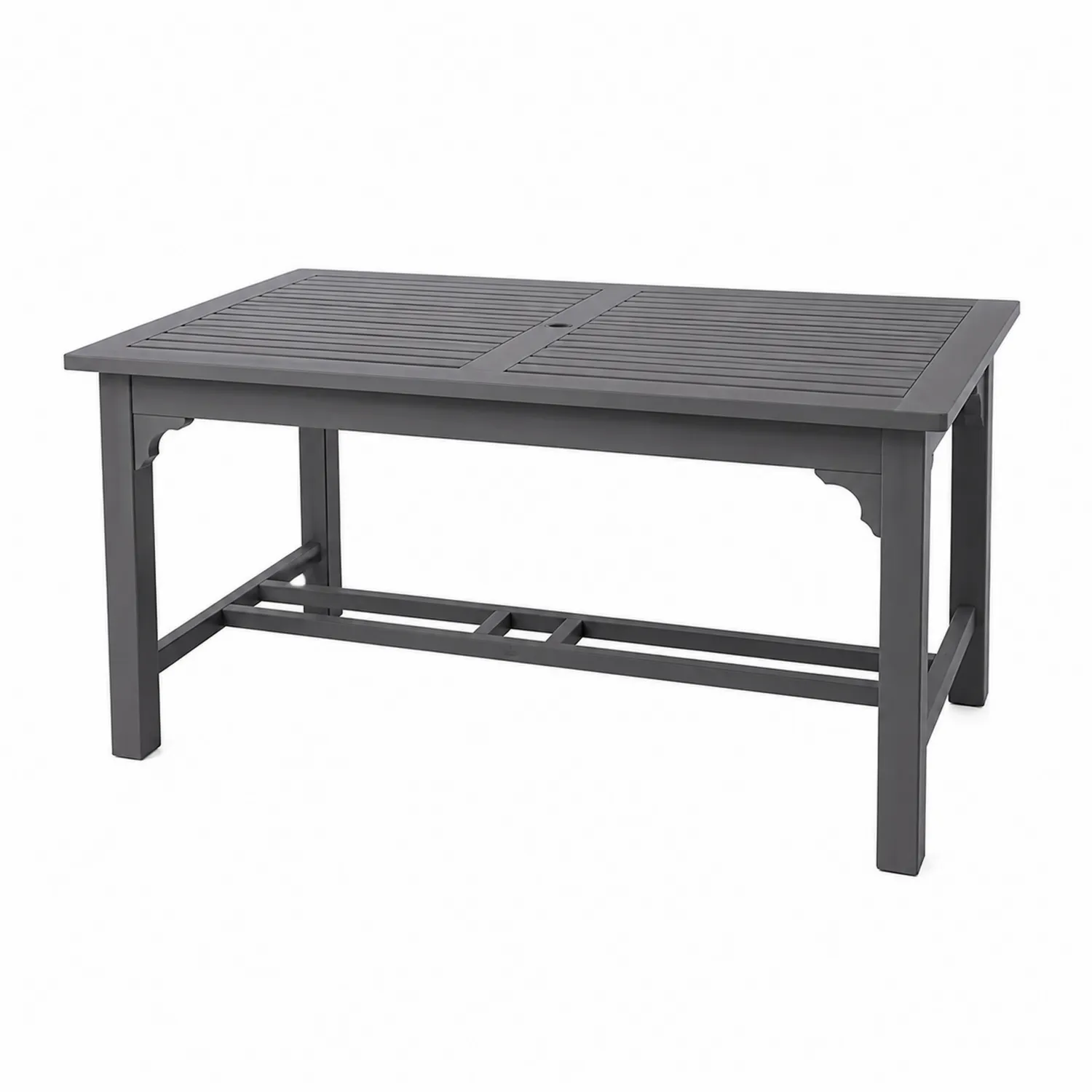 Mesa de jardín de aluminio gris