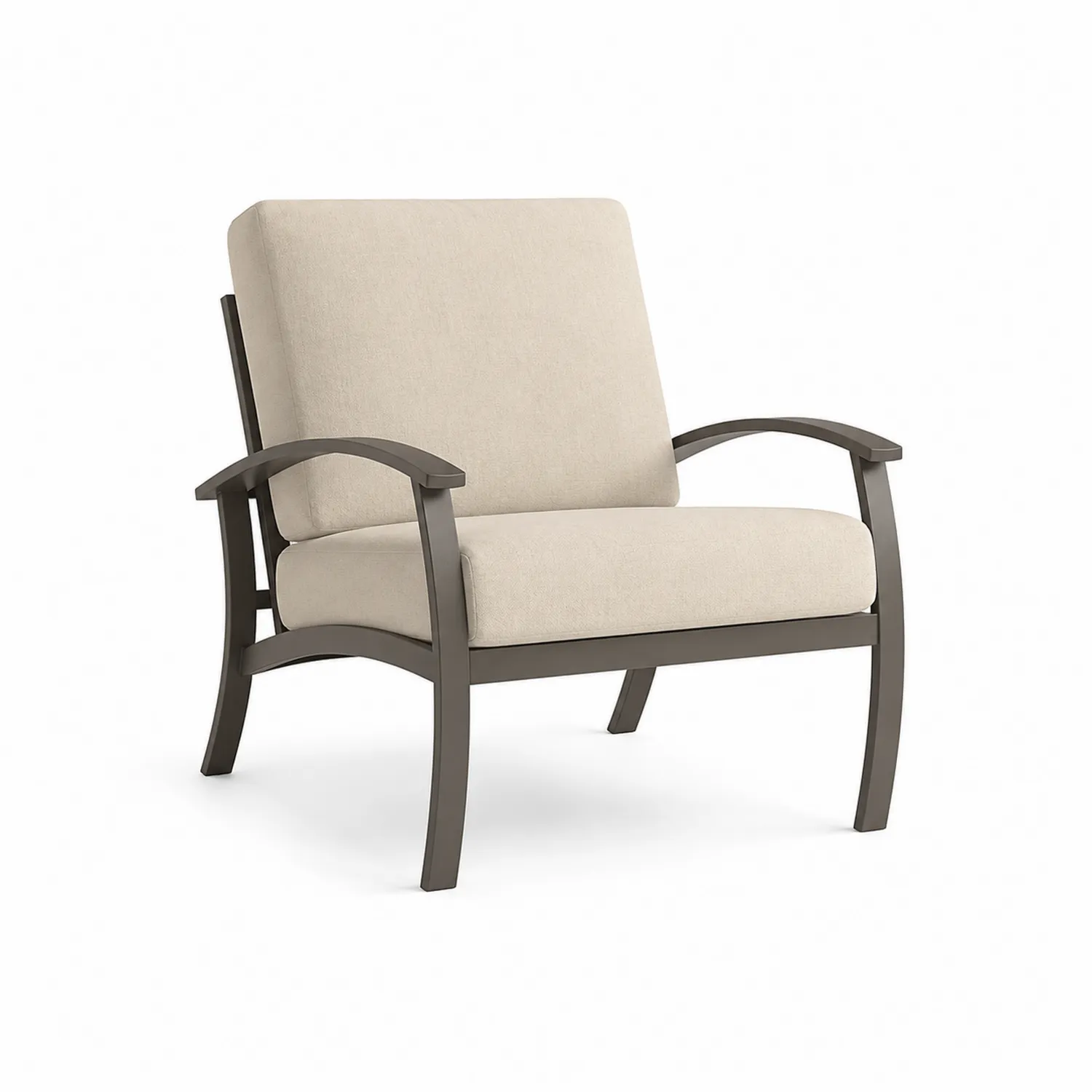 Silla de Metal y Cojines de Tela para Exterior 78x85x90 cm