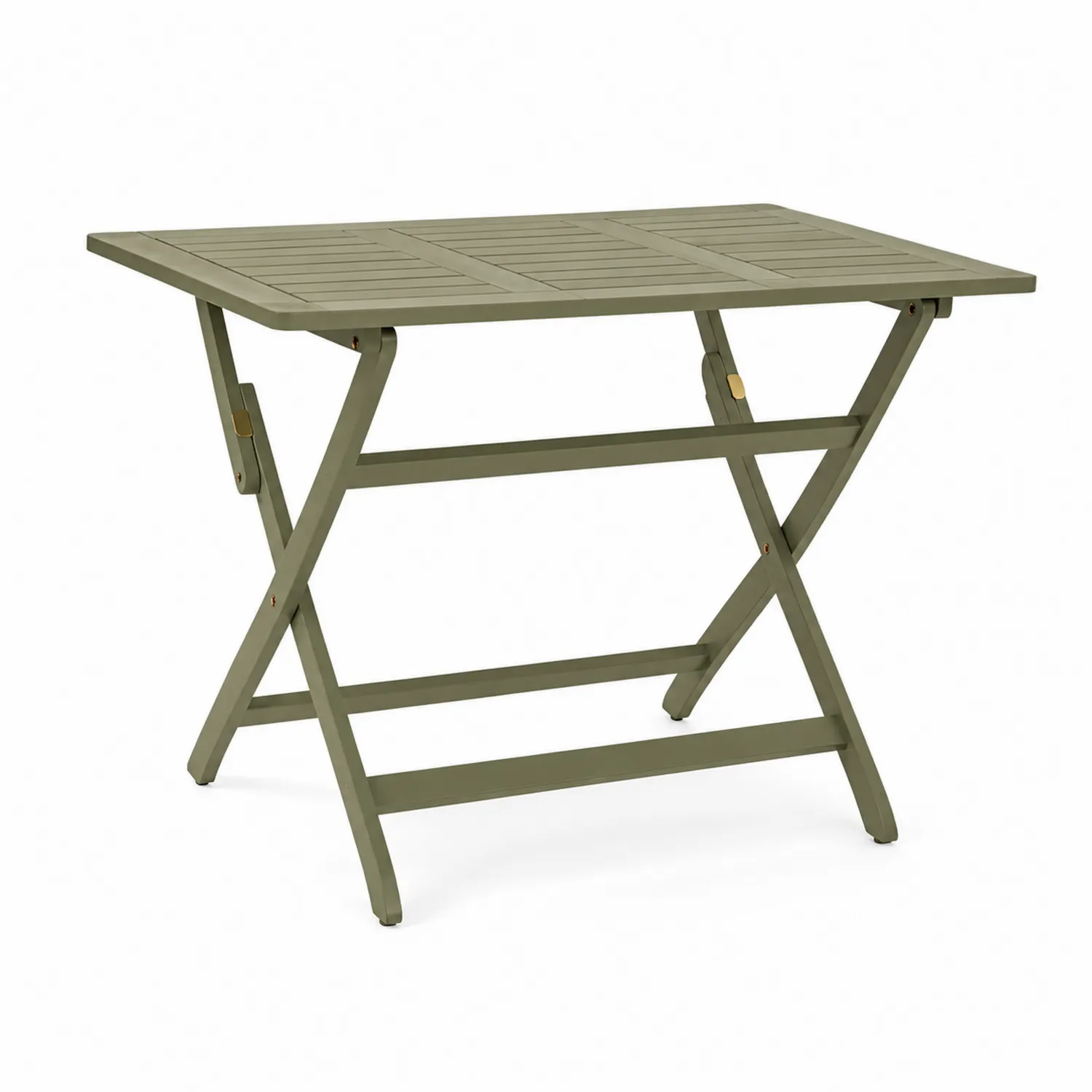 Table pliante en métal vert 120x70x74 cm