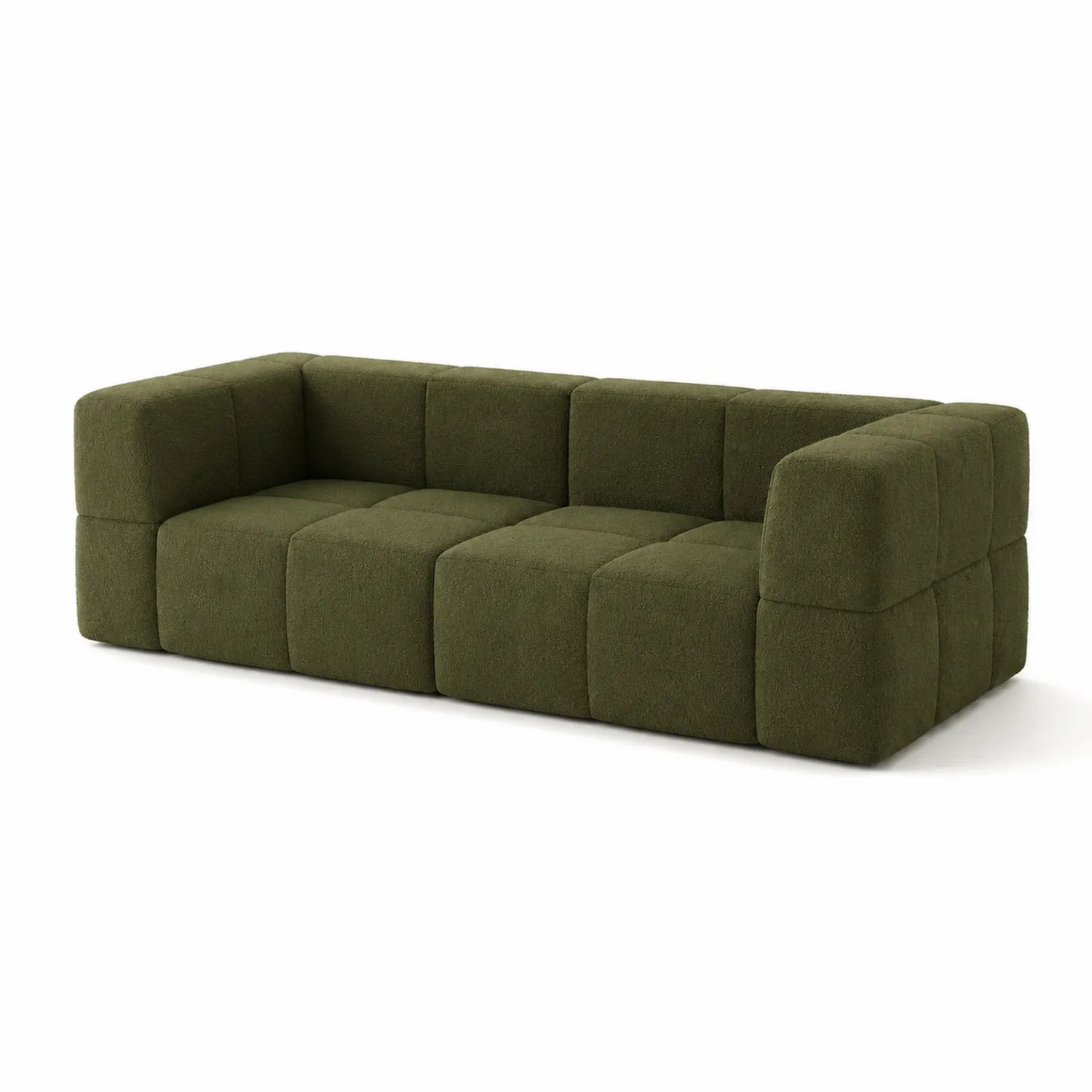 Canapé 3 places en tissu Vert