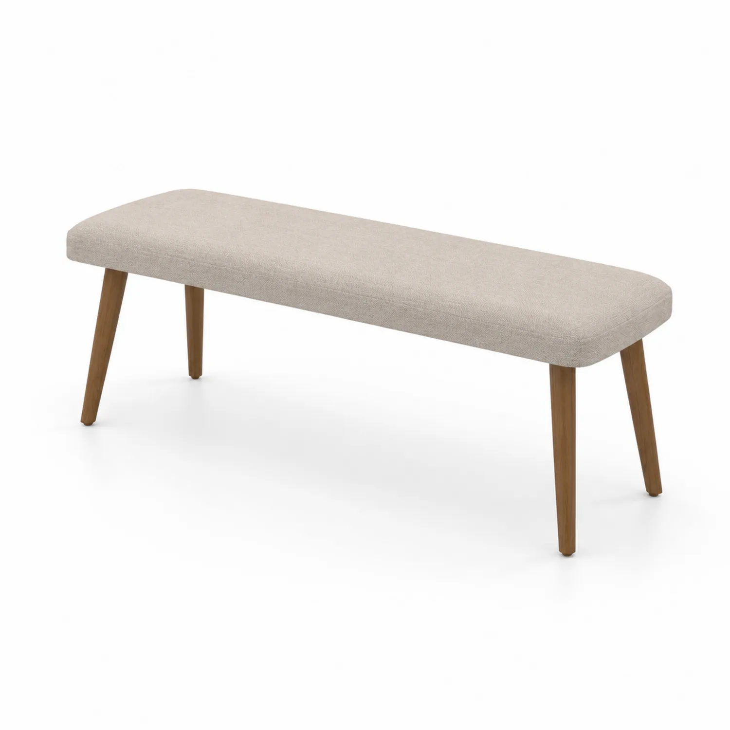 Banc en tissu avec pieds en bois