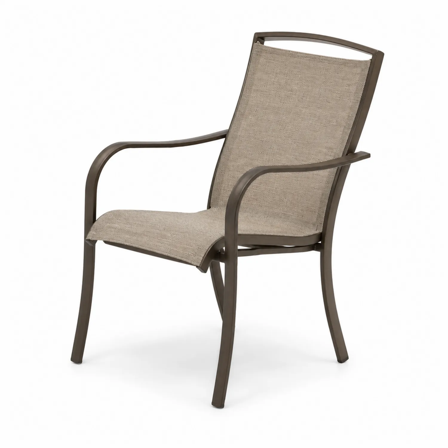 Chaise de jardin en aluminium et textilène beige