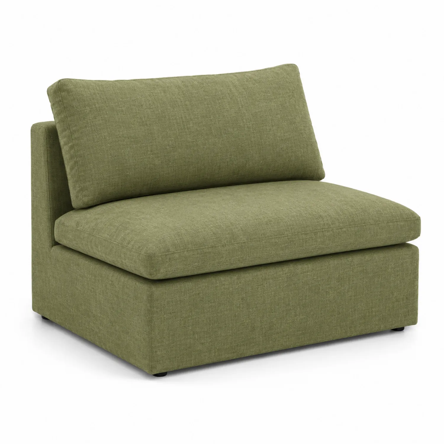 Fauteuil Modulable en Lin Vert 85x85 cm