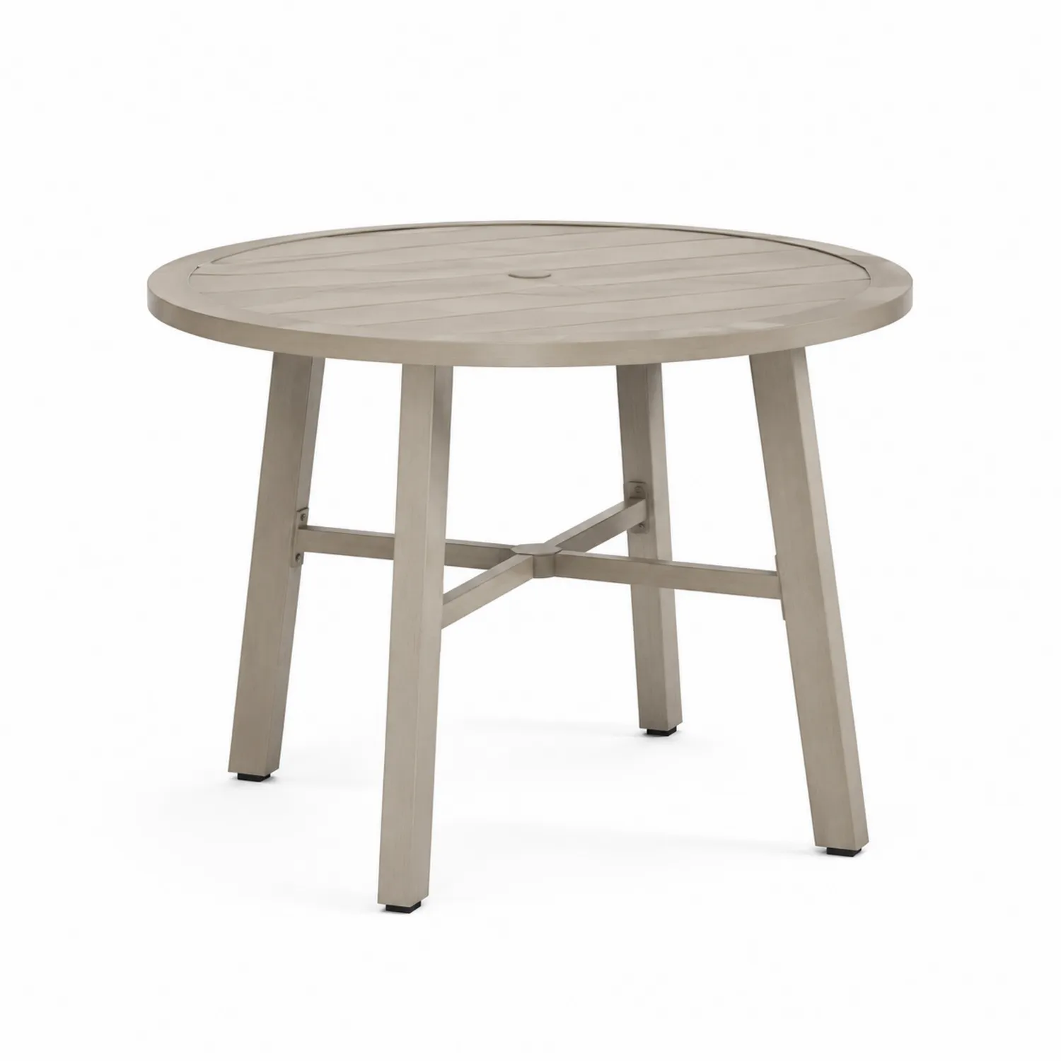Table ronde en aluminium de 105 cm Gris