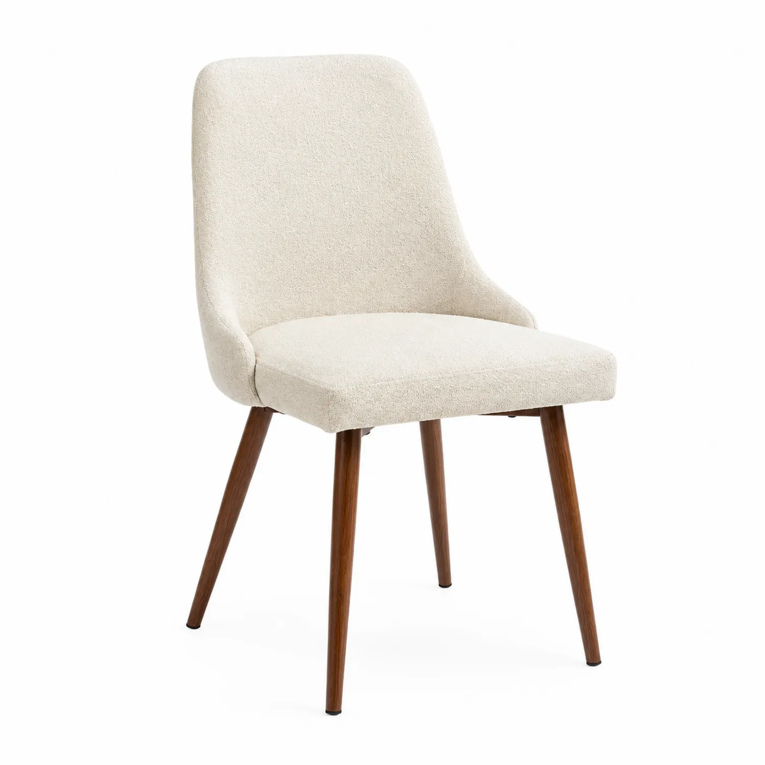 Chaise de salle à manger en tissu avec pieds en bois