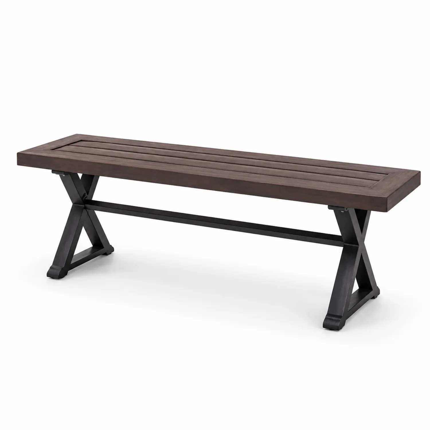 Banc en bois et métal pour extérieur 180 cm