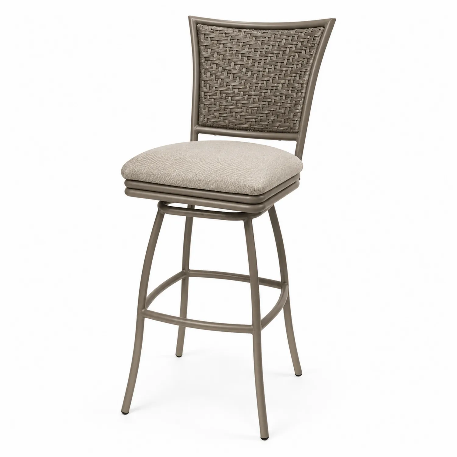 Tabouret de bar en aluminium et tissu Beige