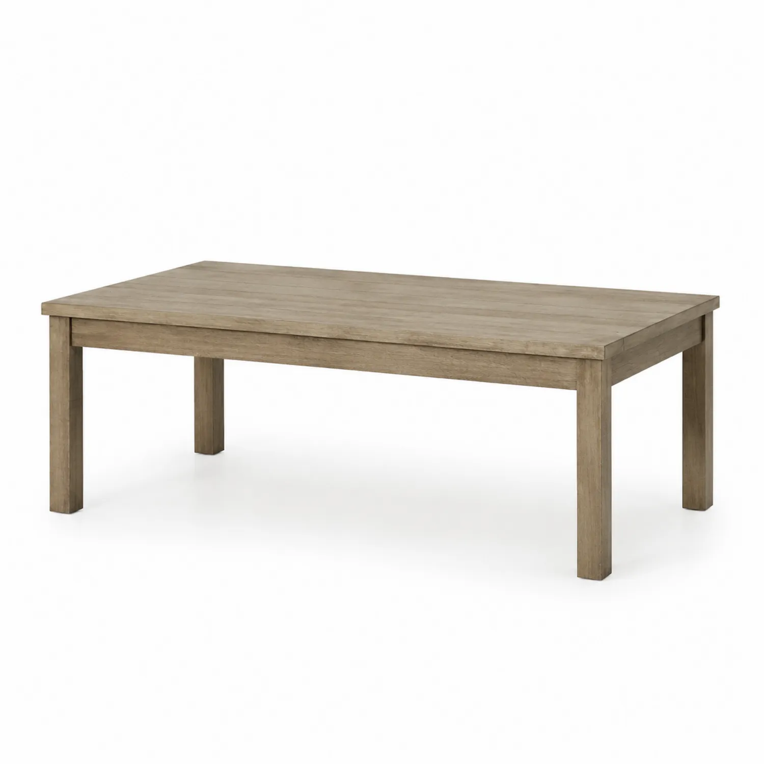 Table de jardin rectangulaire en bois Marron clair