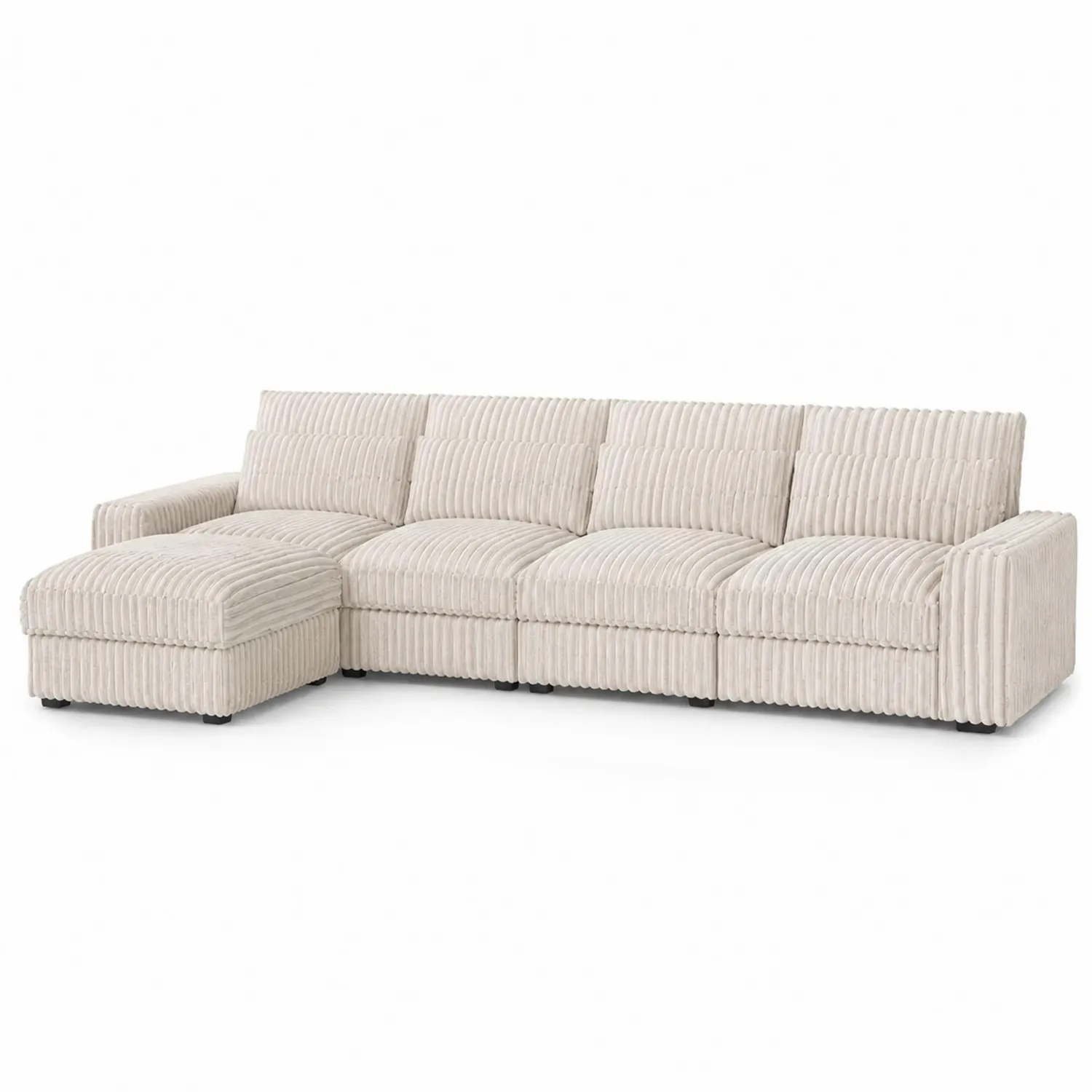 Canapé d'angle modulaire en velours