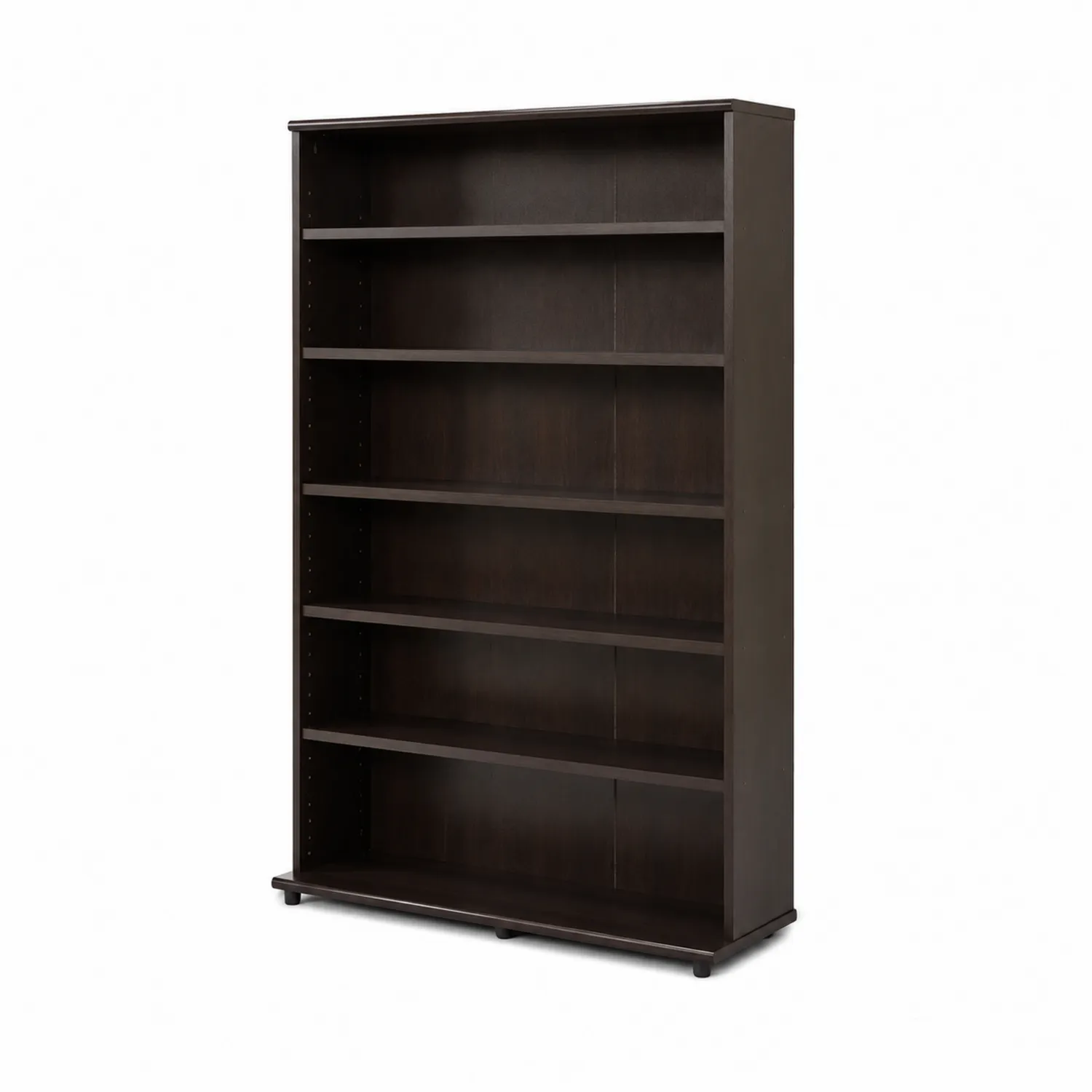 Bibliothèque en bois avec 5 étagères ajustables Marron foncé