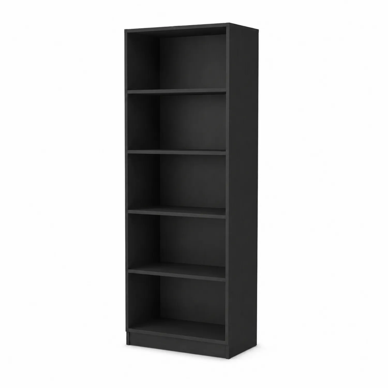 Étagère bibliothèque noire 5 étagères en bois aggloméré