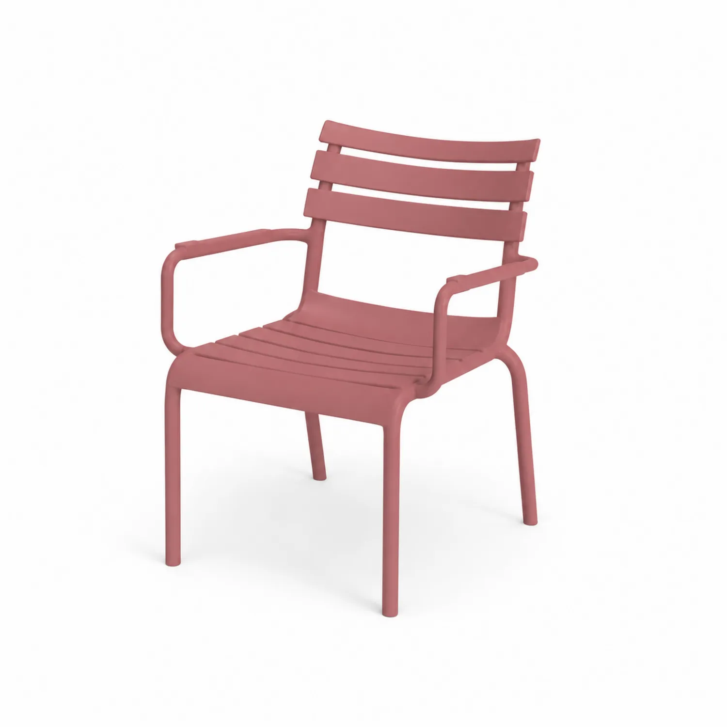 Chaise d'extérieur en plastique rose 72 cm x 66 cm x 84 cm