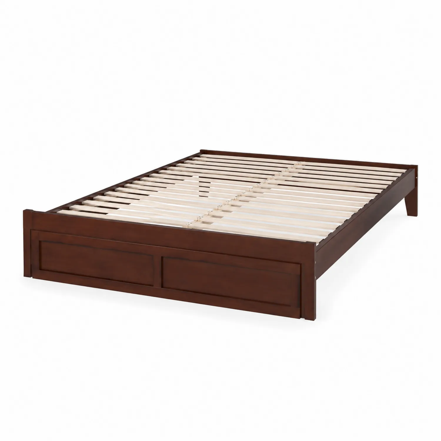 Lit double en bois brun 200x160 cm