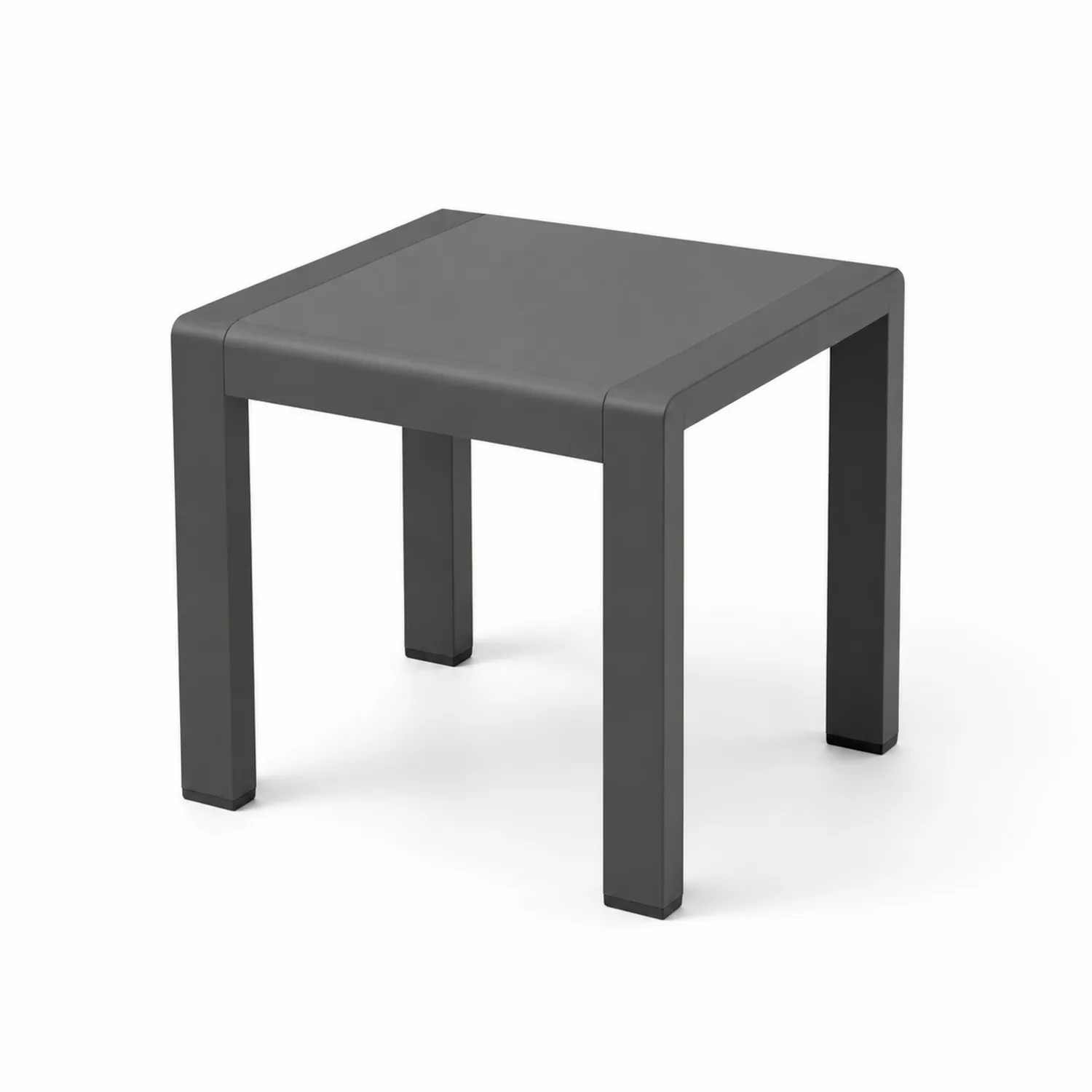 Table d'appoint rectangulaire en plastique Gris Foncé 45x45x40 cm