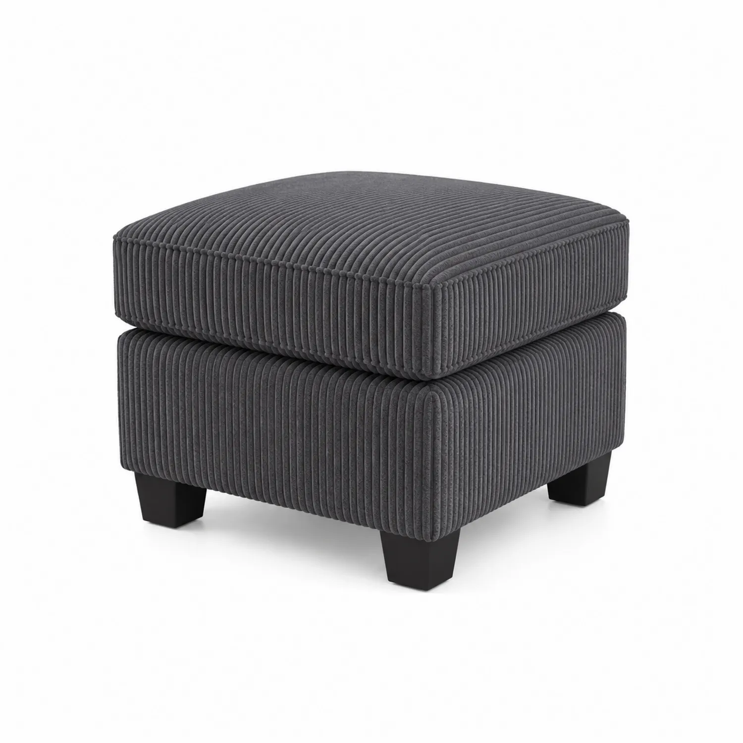 Tabouret Repose-pieds en Velours Côtelé Gris-norqironix