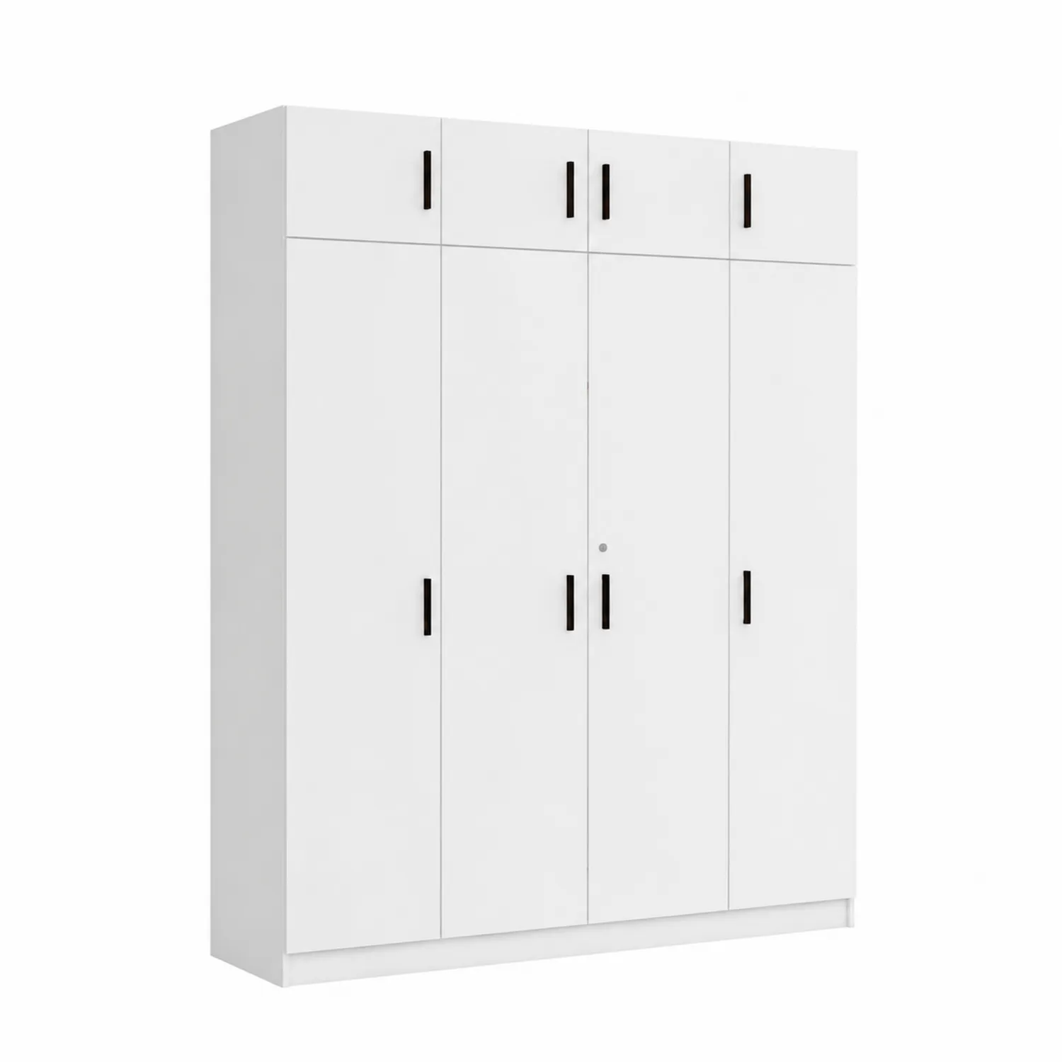 Armoire en bois blanc avec portes battantes-norqironix