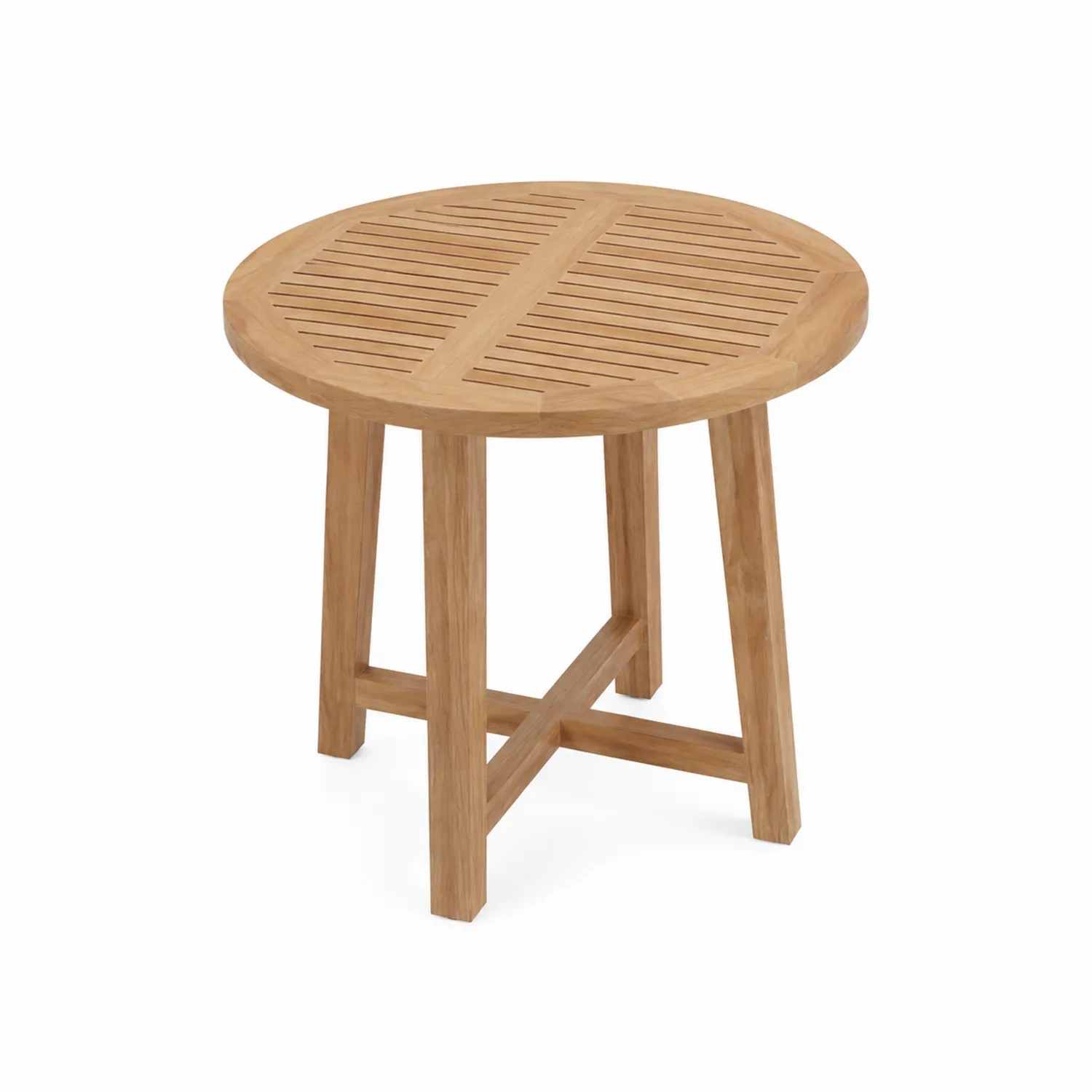 Table d'extérieur ronde en teck-norqironix