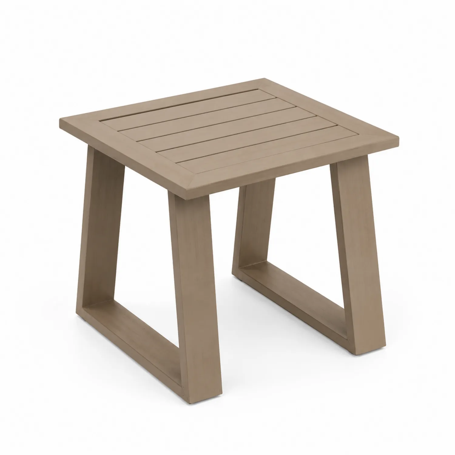 Table carrée extérieure en plastique Beige 50x50x45 cm-norqironix