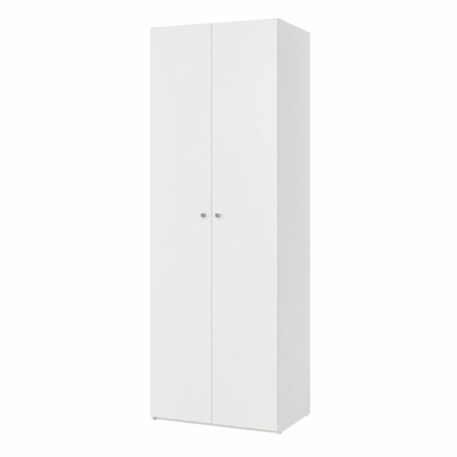 Armoire blanche en panneaux de particules 2 portes 200x80x50 cm-norqironix