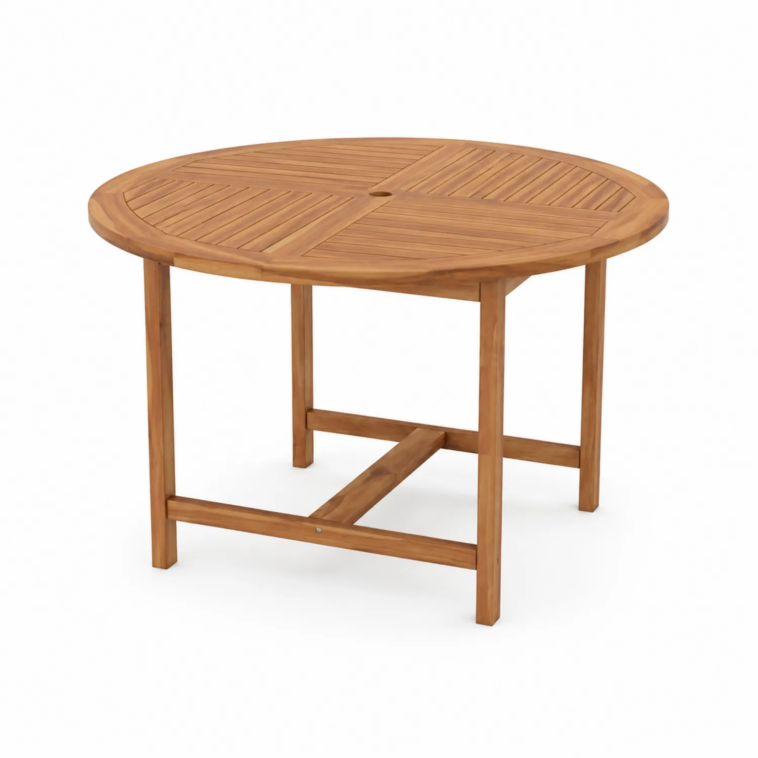 Table d'extérieur ronde en teck-norqironix