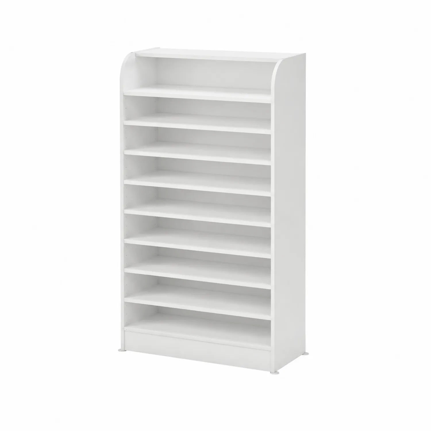 Étagère à chaussures en bois blanc 8 niveaux 60x24x120 cm-norqironix
