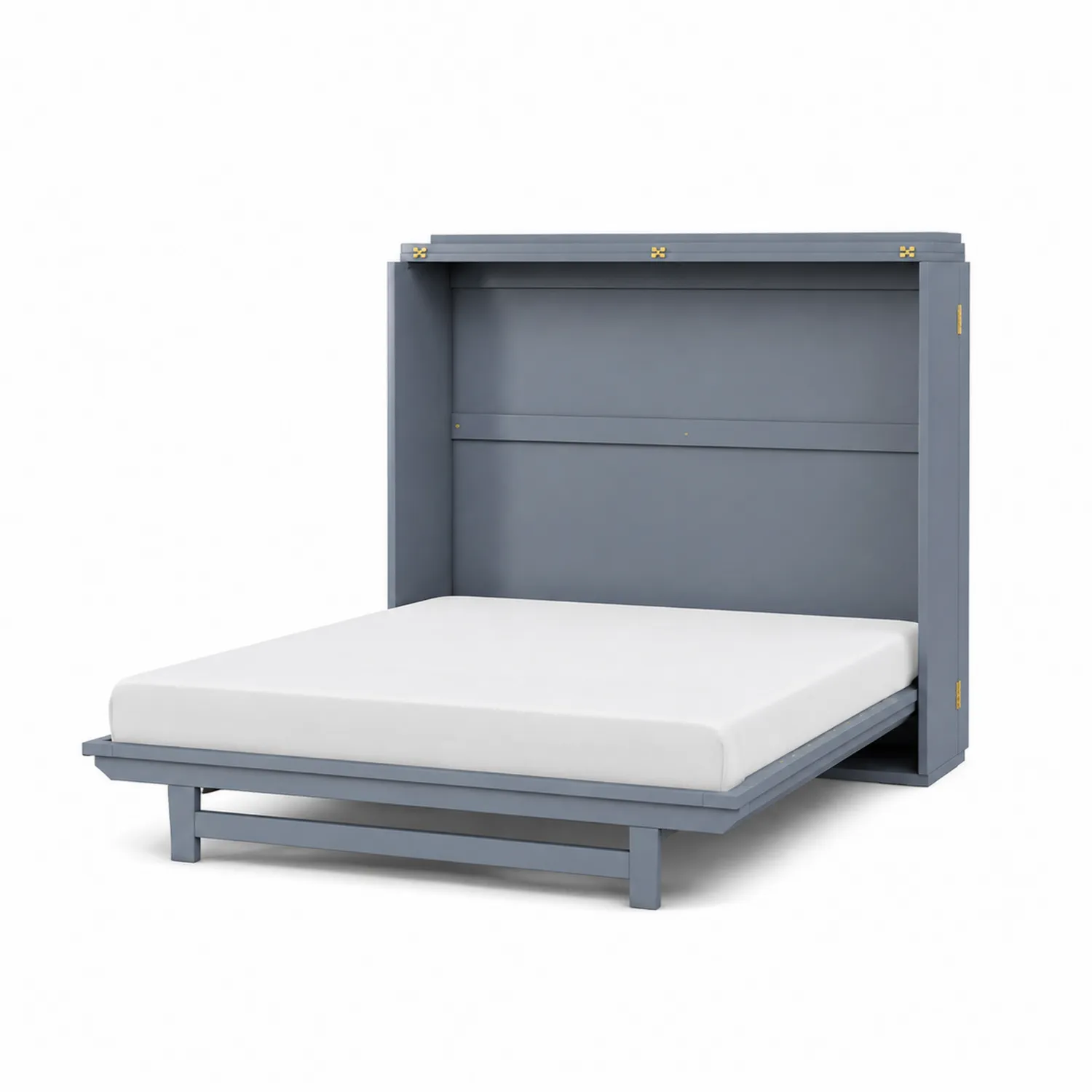 Lit escamotable en bois gris 200x140 cm-norqironix