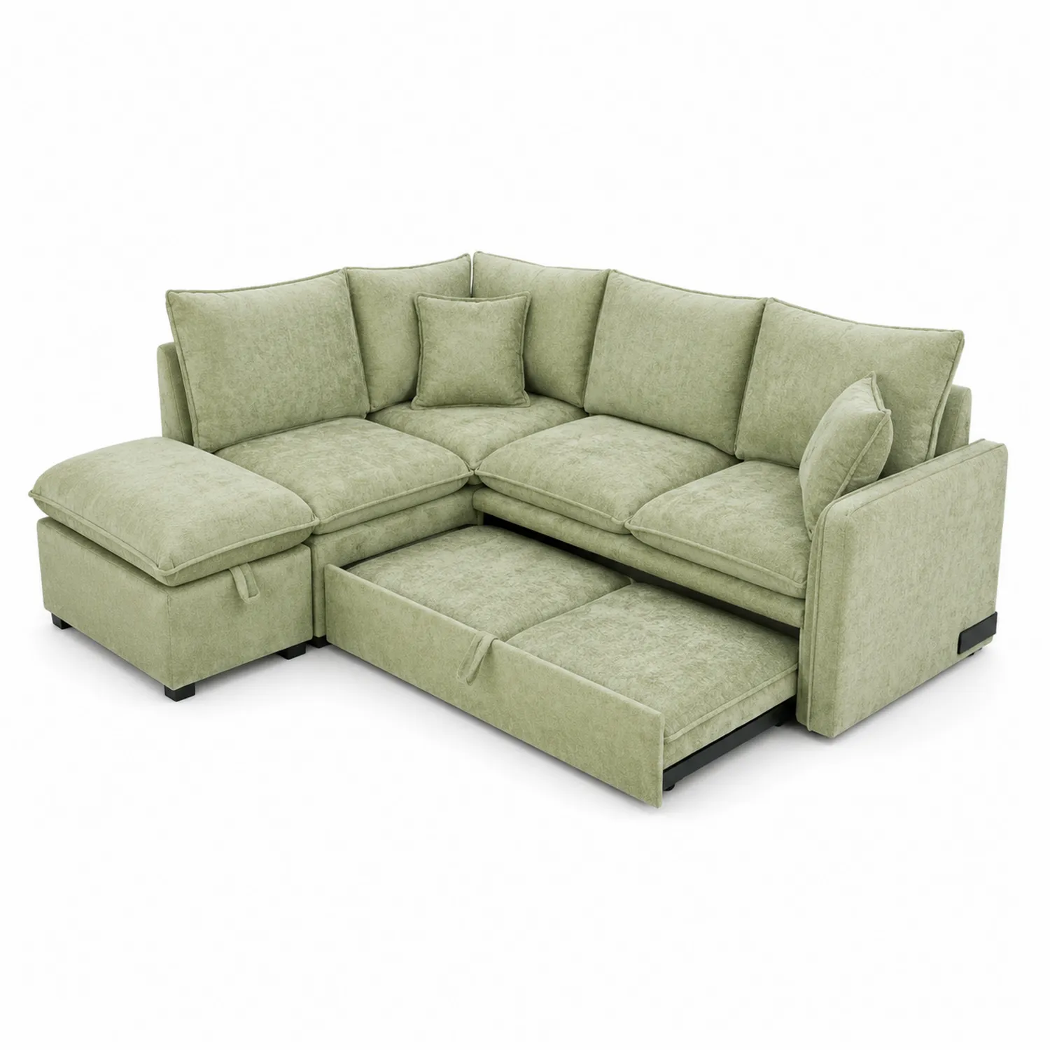 Canapé d'Angle en Tissu avec Rangement et Méridienne-norqironix