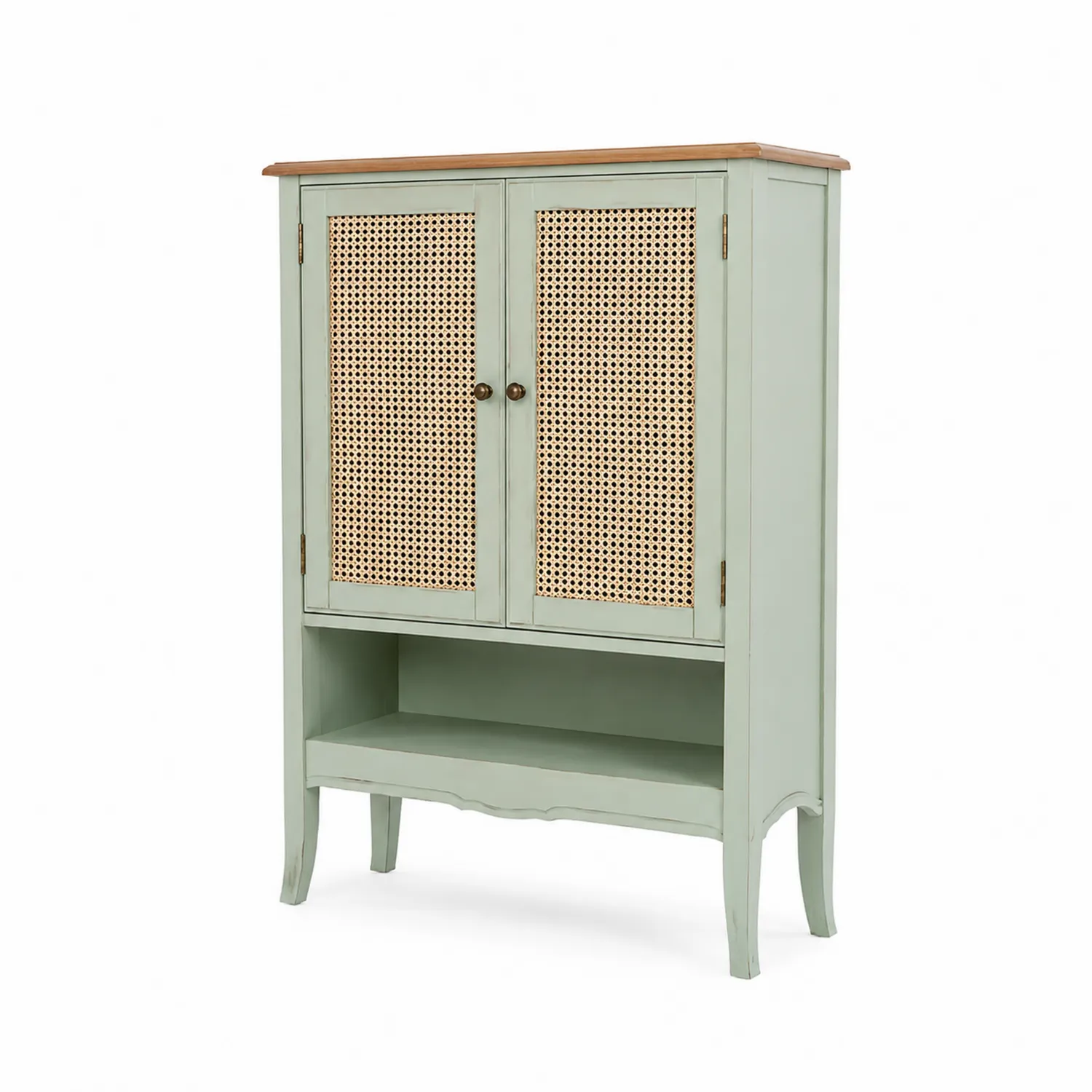 Armoire en bois et rotin 90x40x140 cm-norqironix