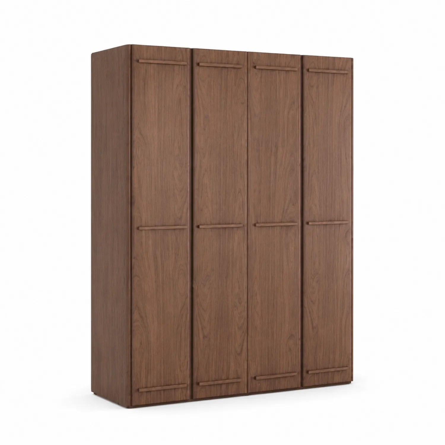 Armoire 4 Portes en Bois Massif Marron-norqironix