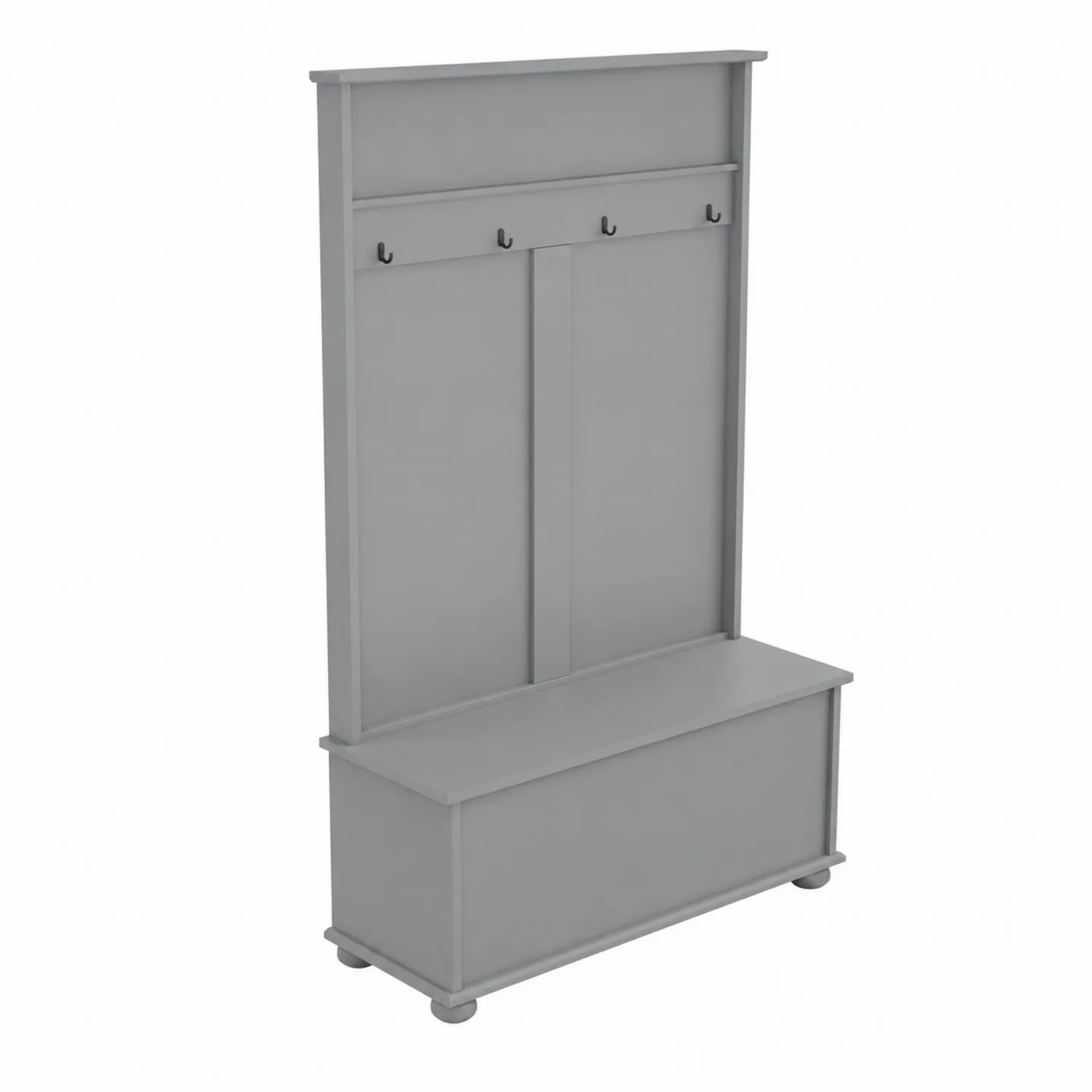 Portemanteau avec rangement en MDF gris 180x80x40 cm-norqironix