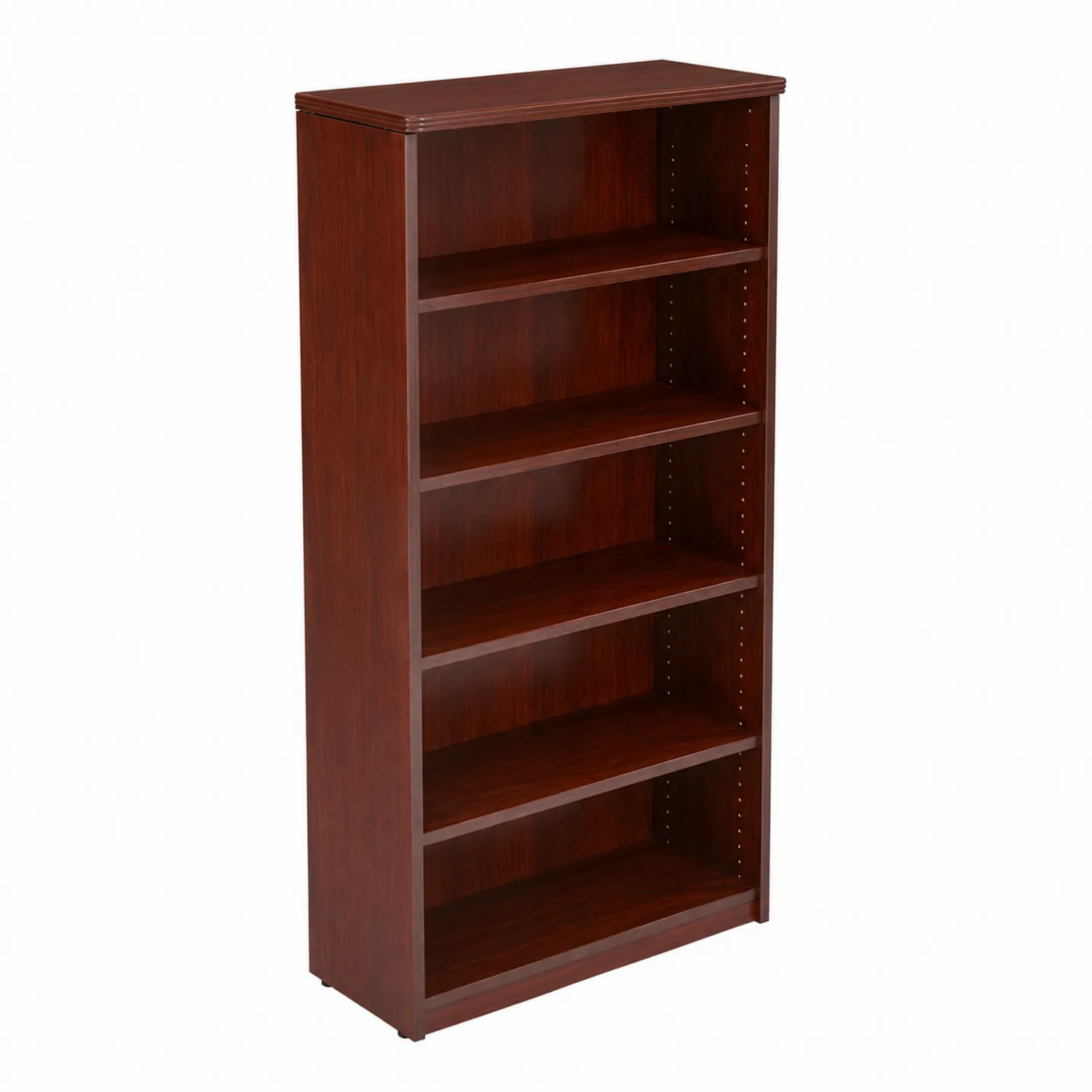 Bibliothèque en bois plaqué brun 5 étagères 180x90x30 cm-Vexlitorin