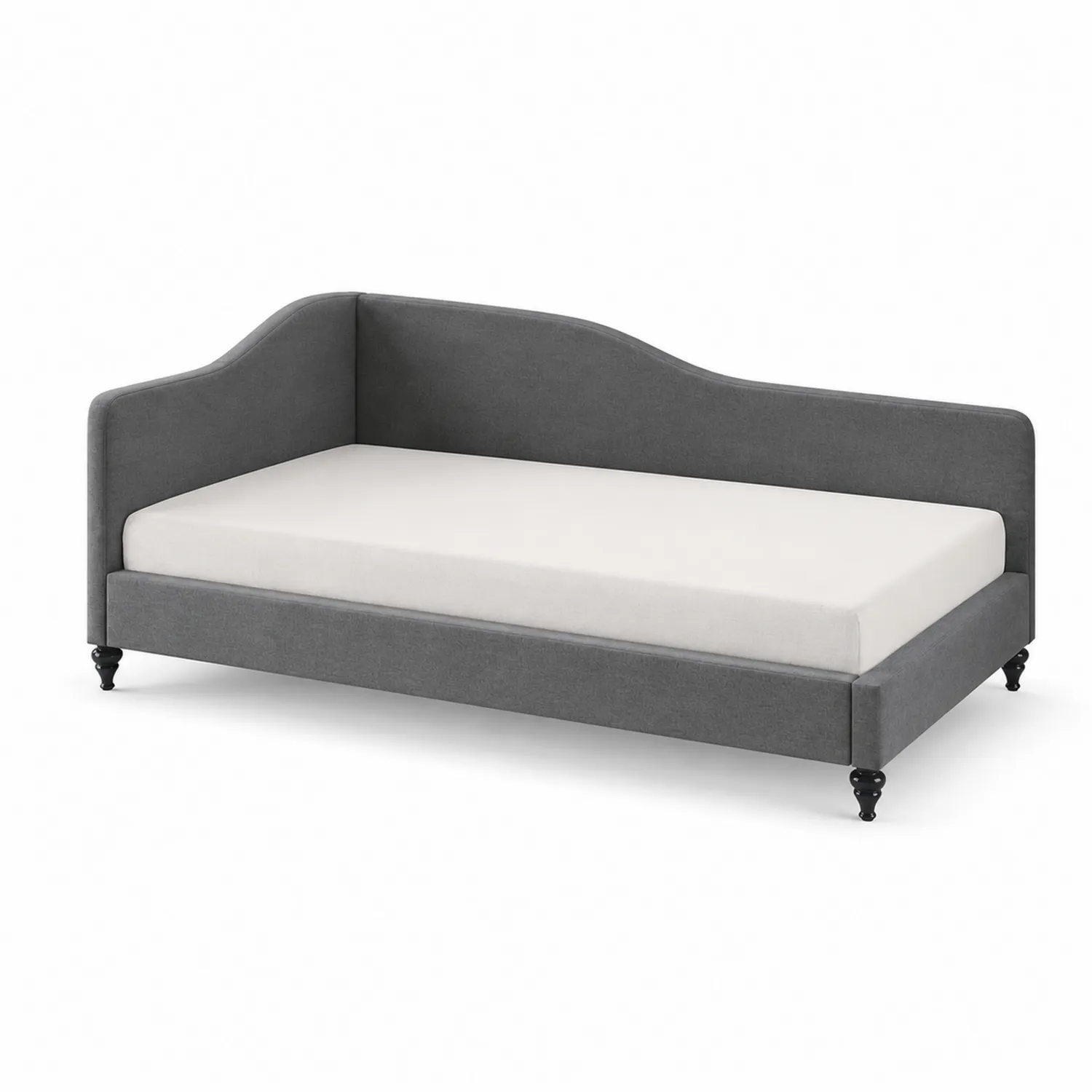 Lit de jour en bois et tissu Gris 200x100x90 cm-Vexlitorin