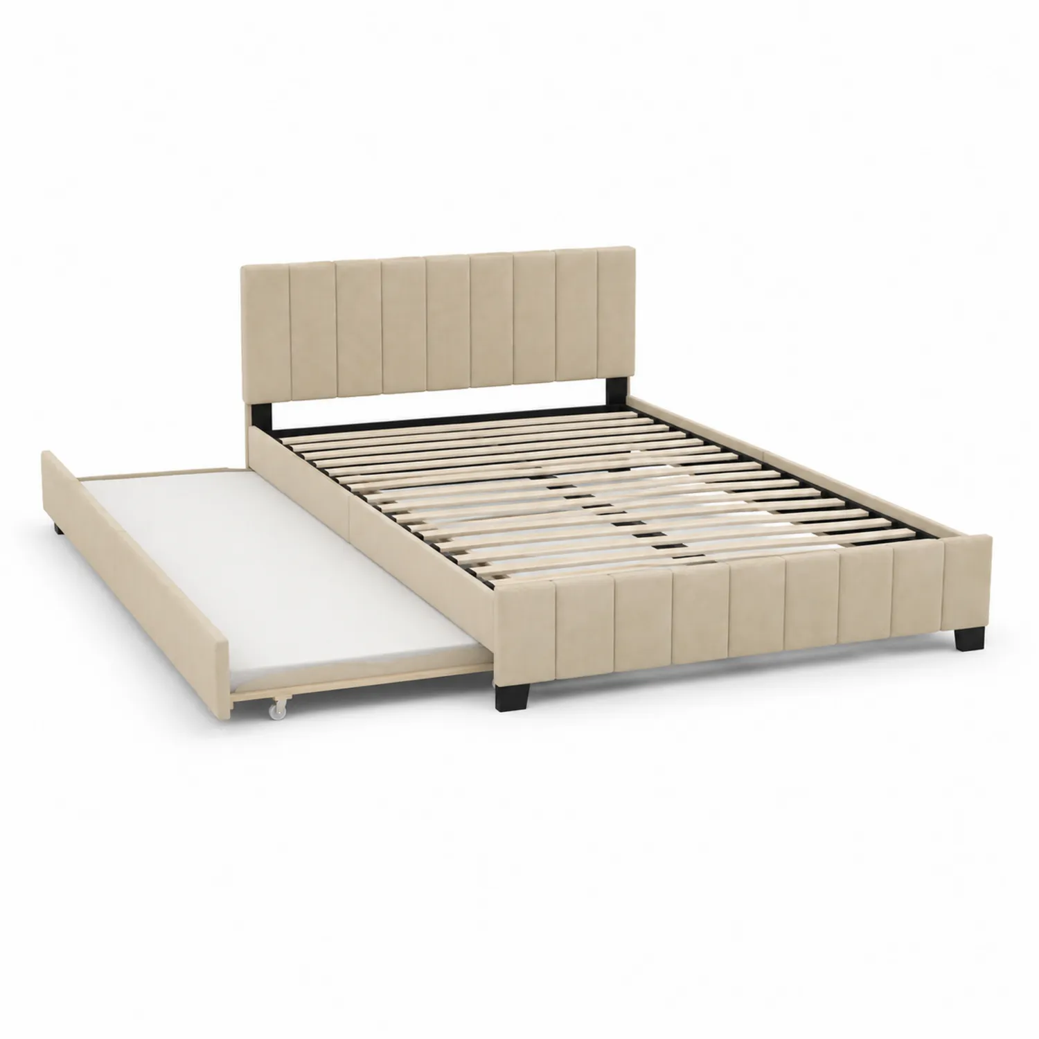 Lit en tissu avec tiroir de rangement 200x160 cm-Vexlitorin